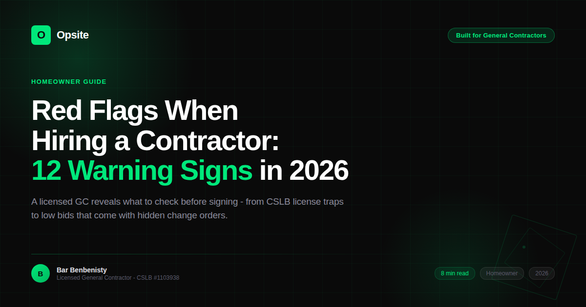 Red Flags When Hiring a Contractor: 12 Warning Signs in 2026
