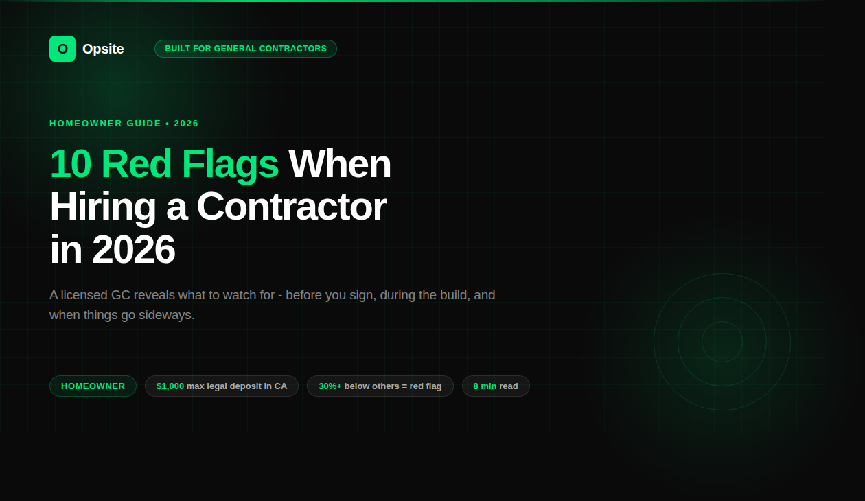10 Red Flags When Hiring a Contractor in 2026