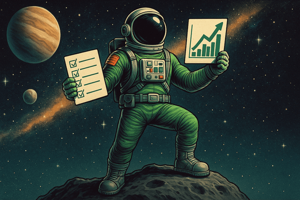 A sales leader confidently presenting to a customer the benefits they can deliver. His presentation is based on thorough discovery.