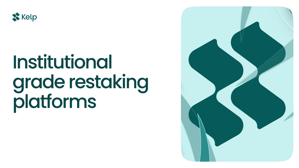 Institutional grade restaking platforms