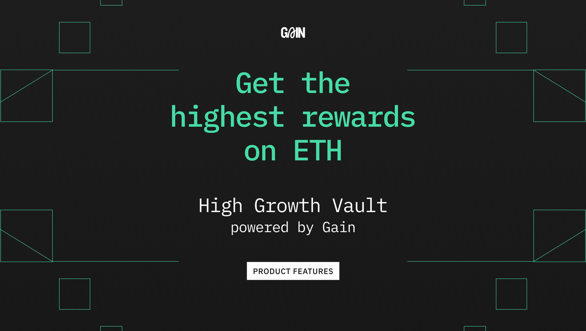 High Growth Vault is live now! Get high on rewards in just 1-click.
