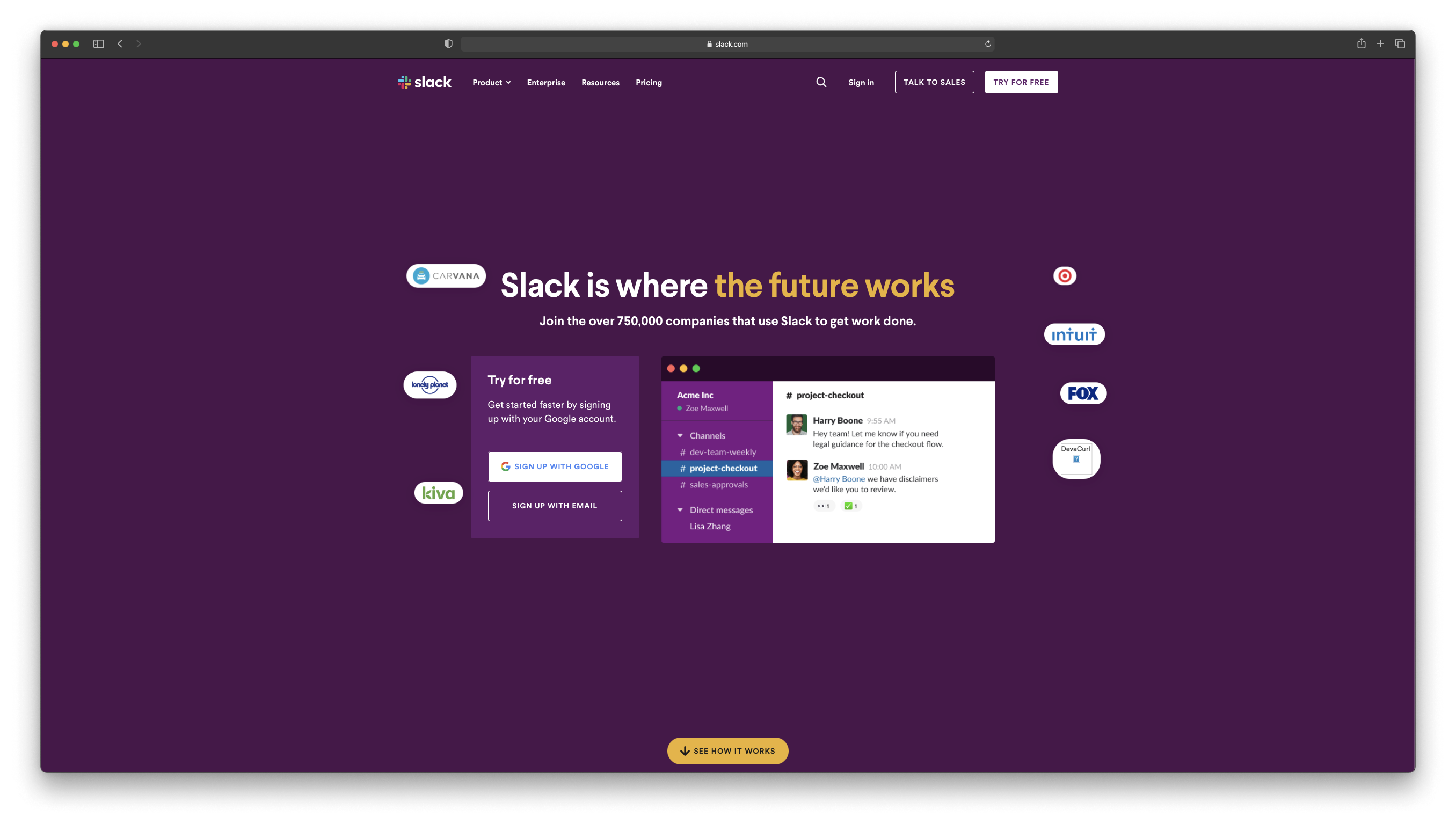 A modern website