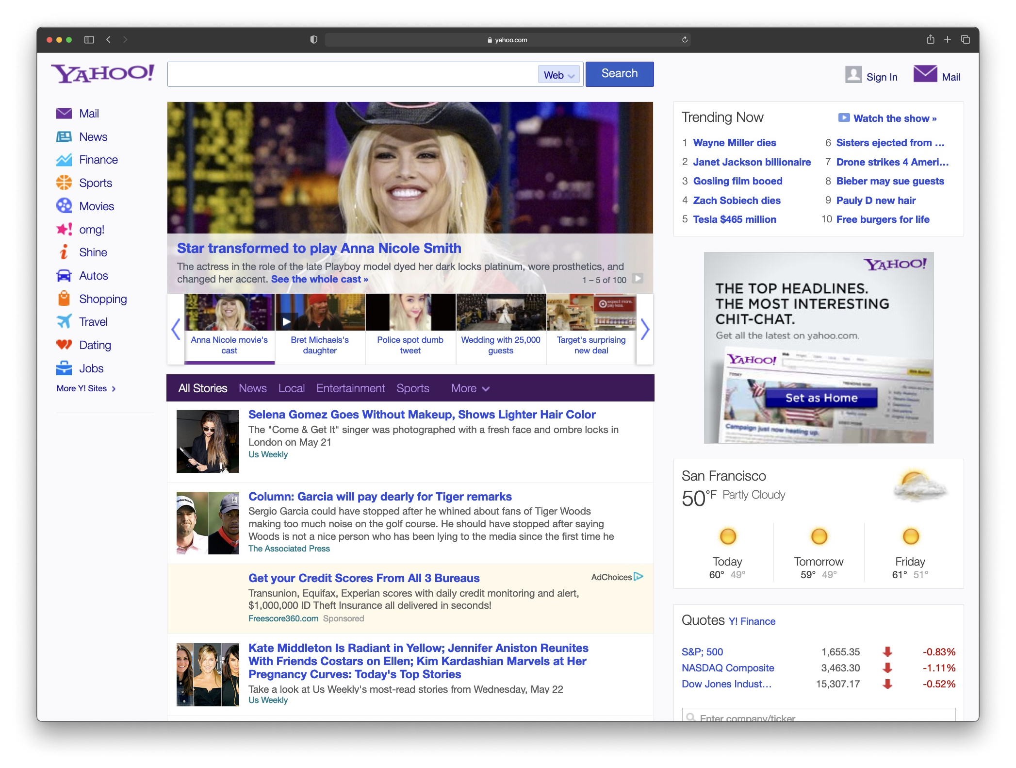 How websites looked 10 years ago