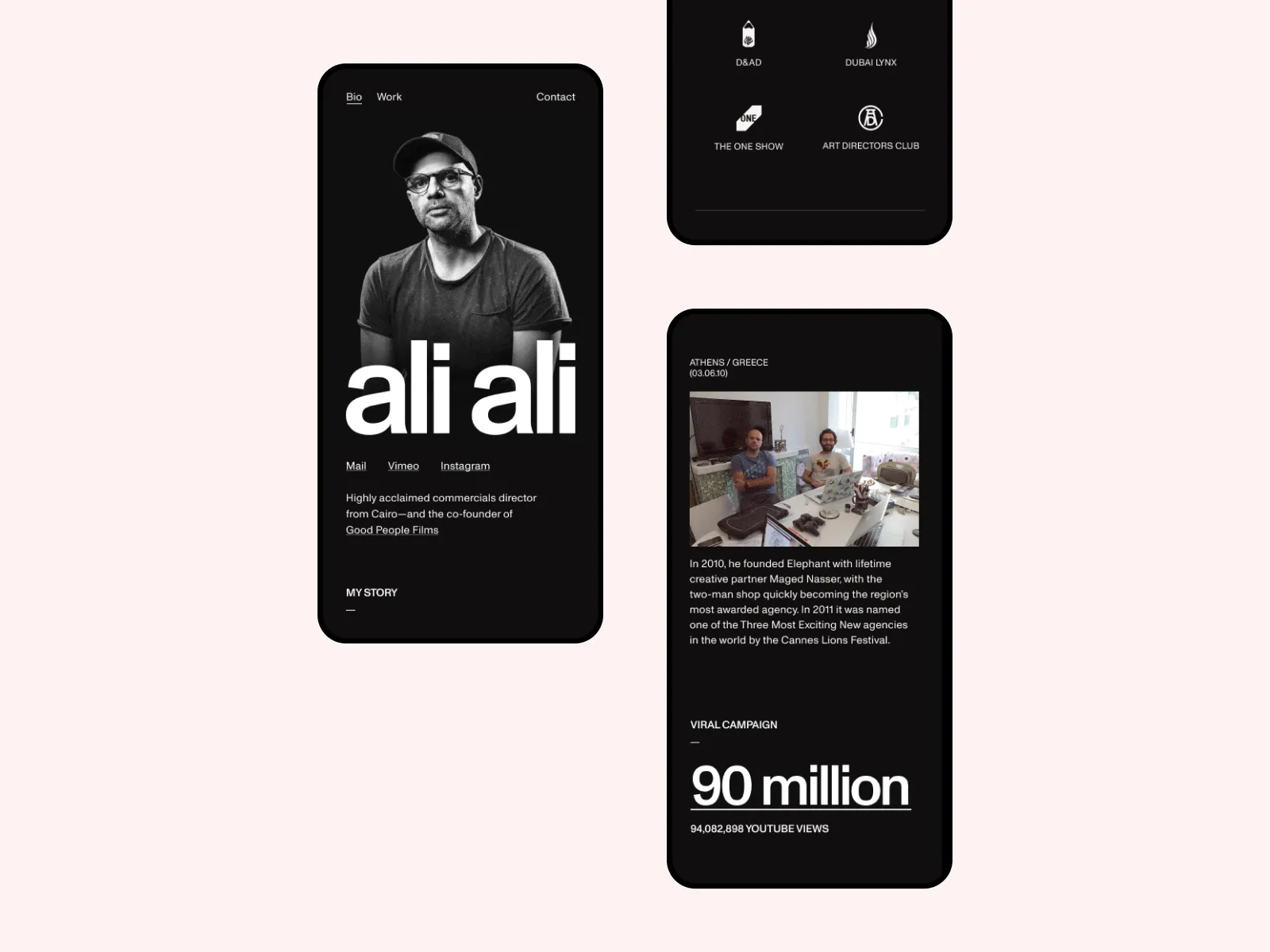 Experimental typography mobile app design