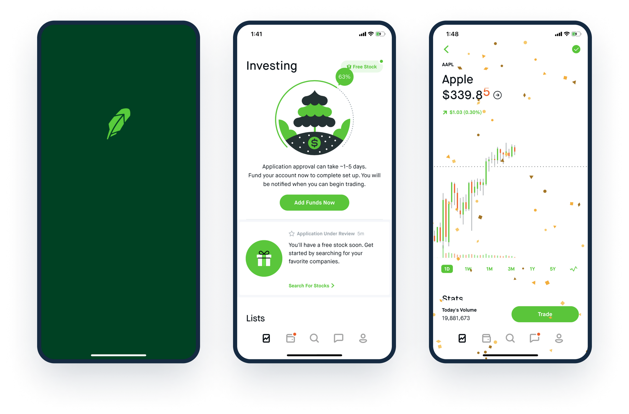 Robinhood app screenshots