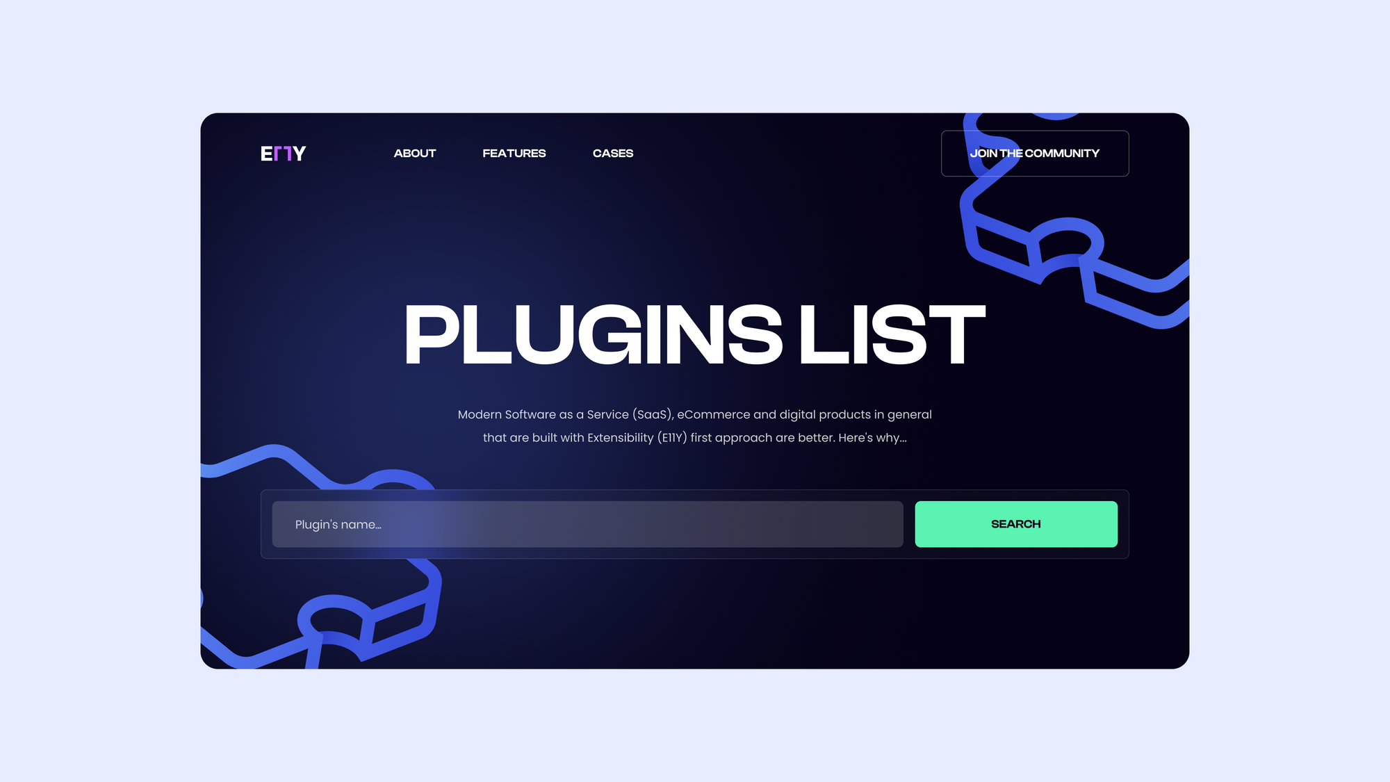 Large heading fonts landing page design