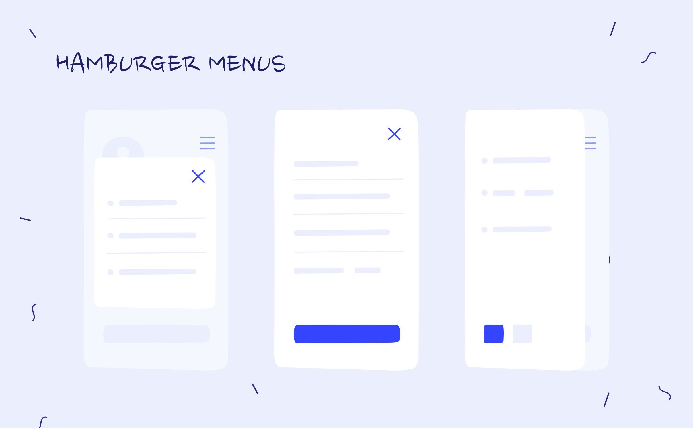 Hamburger menus