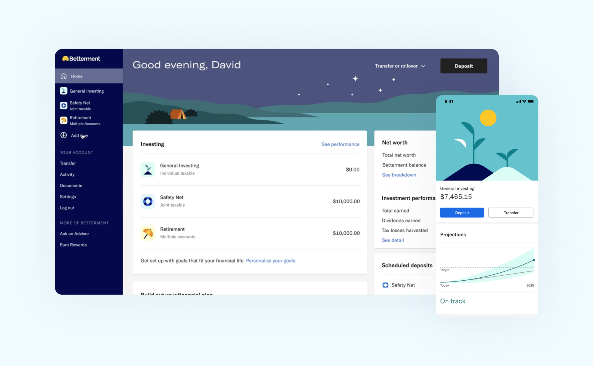 Investment app Betterment