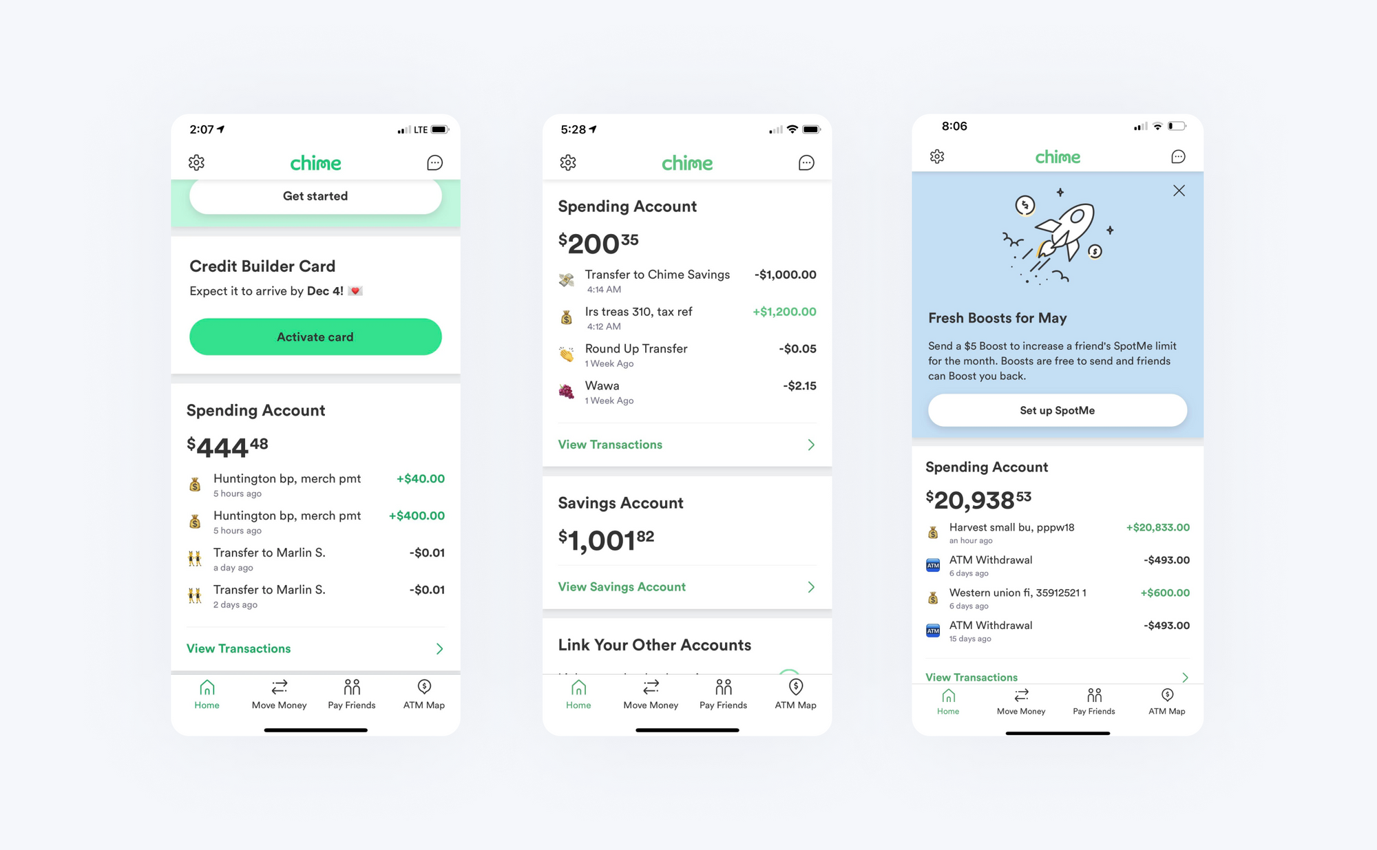 Mobile banking app Chime
