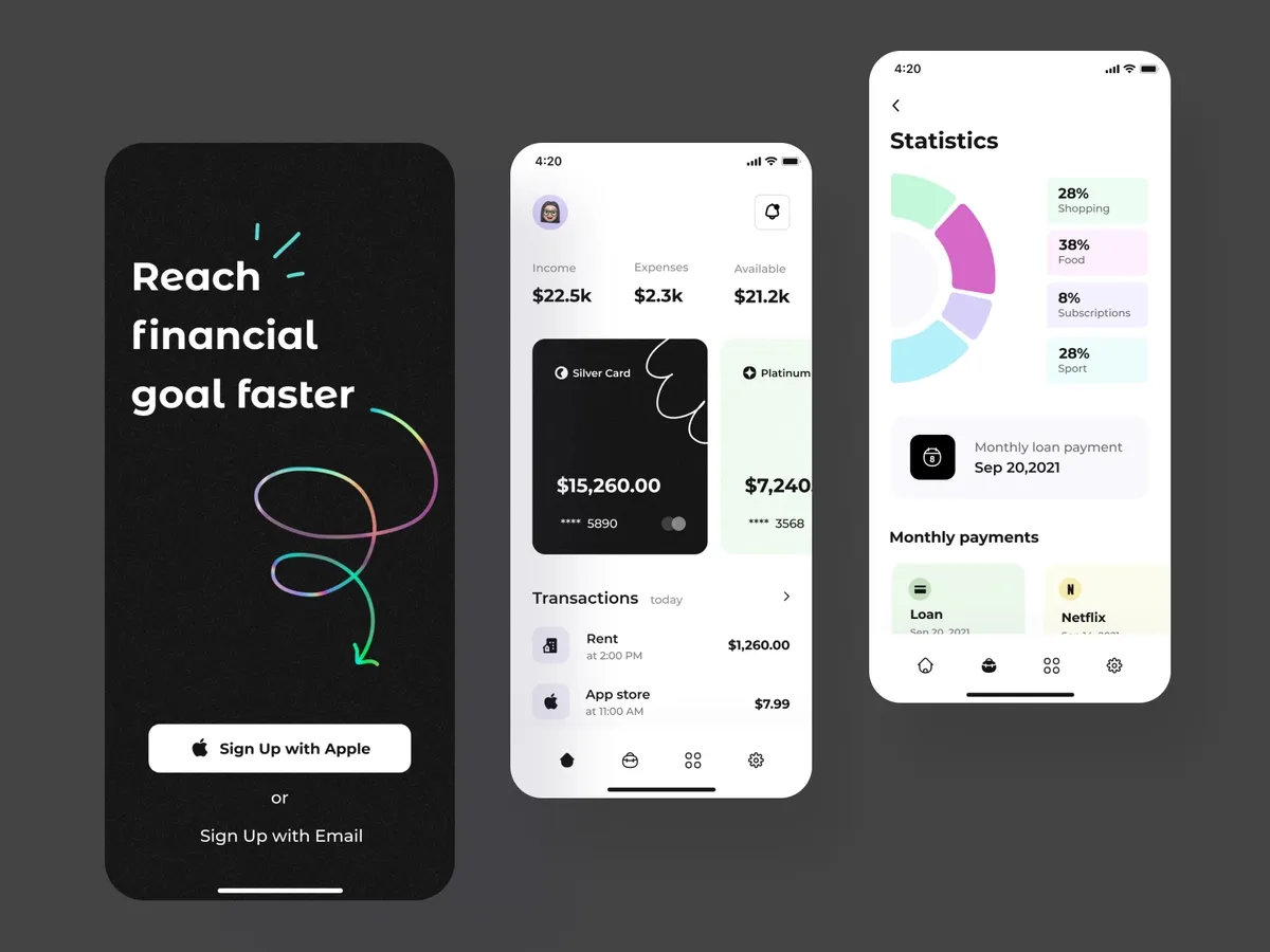 Financial services app