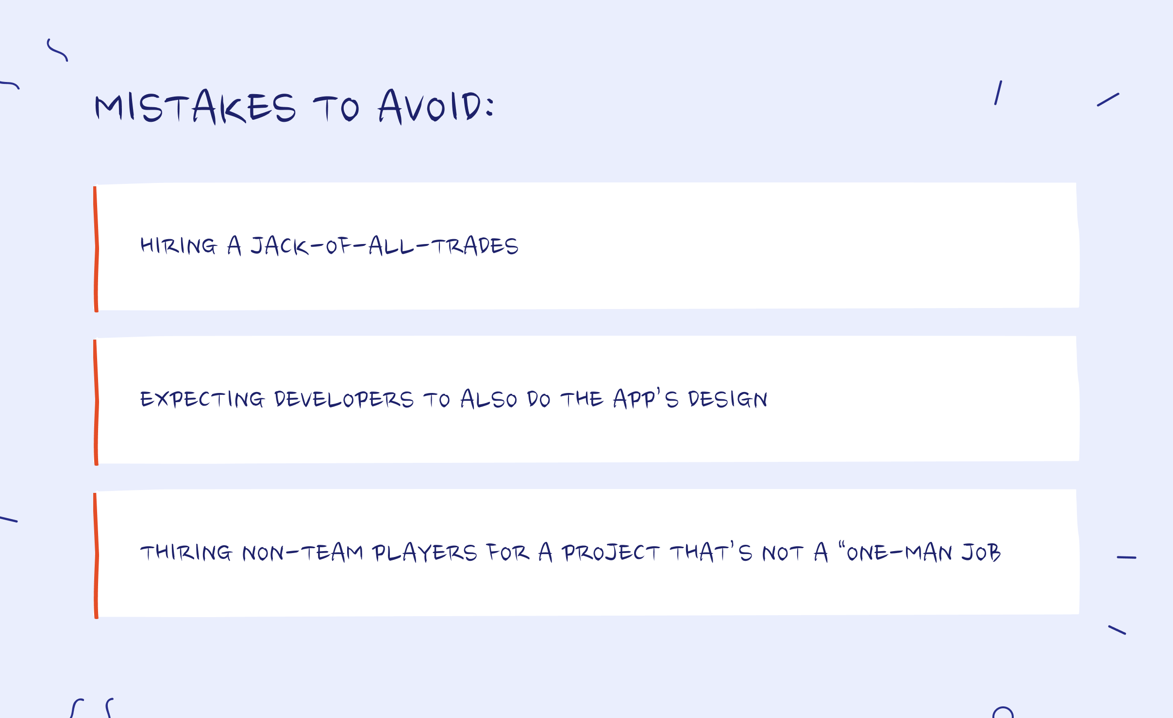 To avoid while hiring app developers