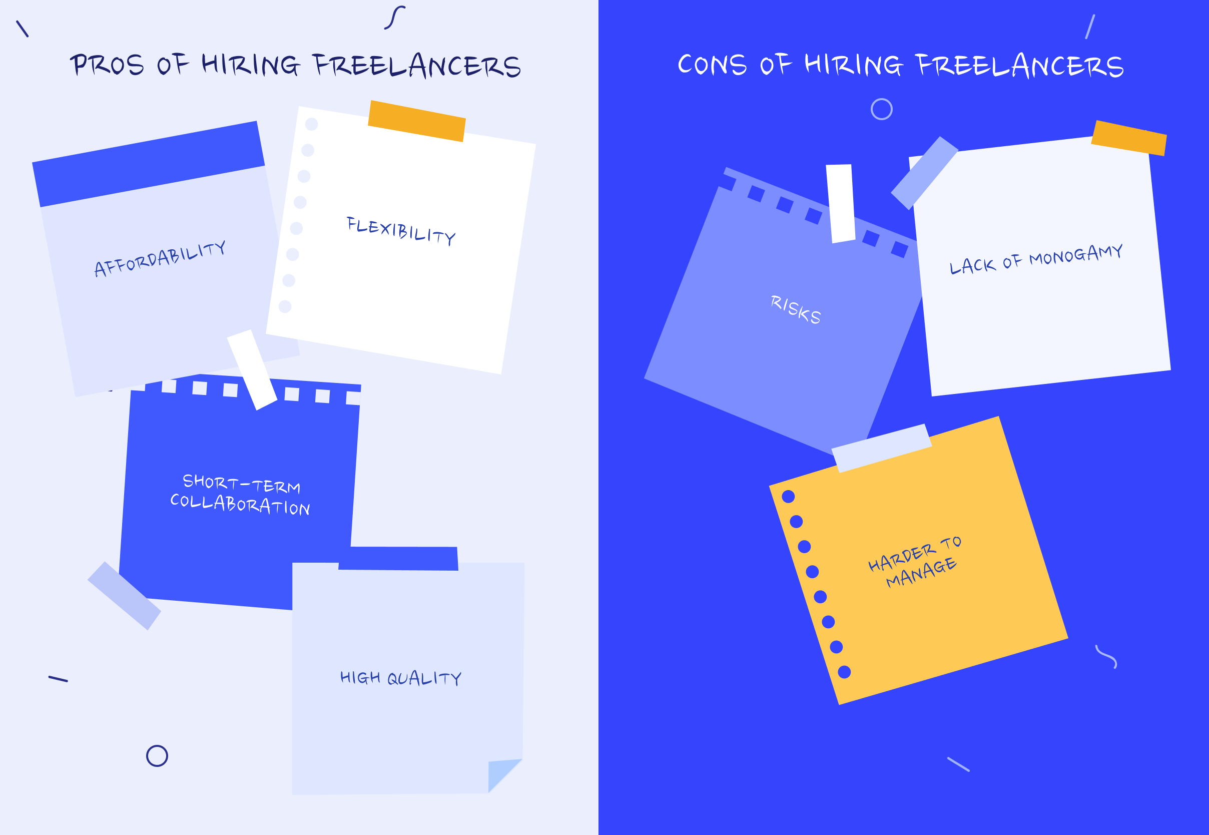 Pros and cons of hiring freelancers