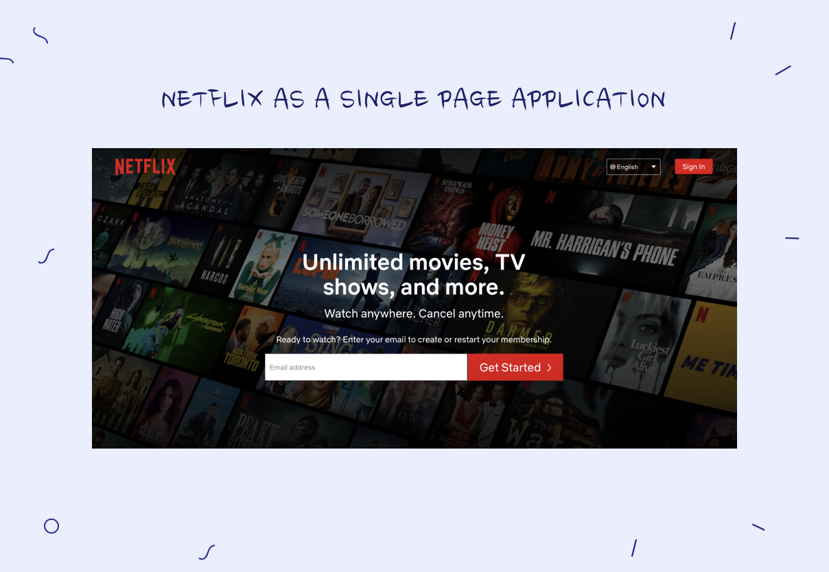 Single page application example