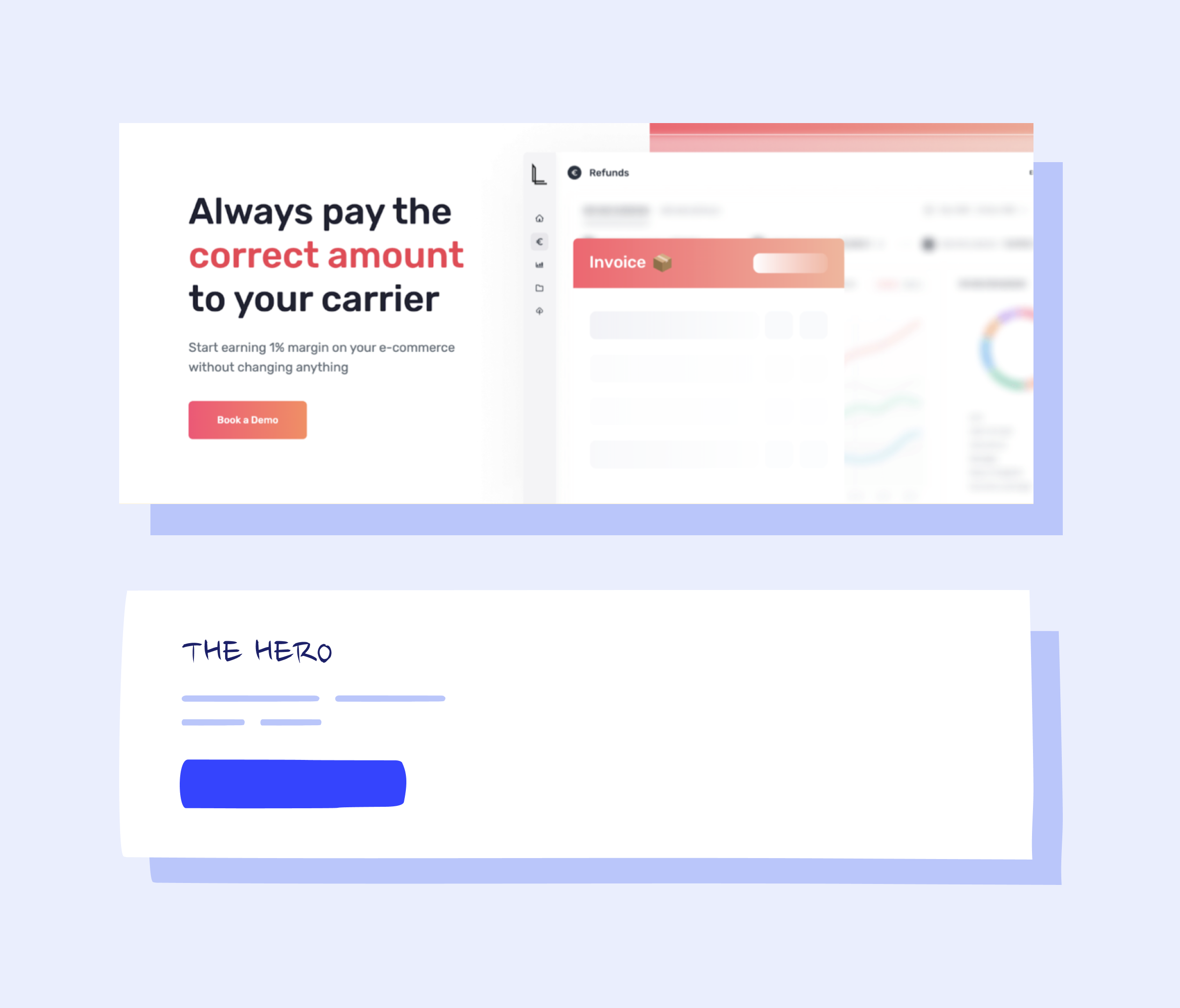 The hero section SaaS landing
