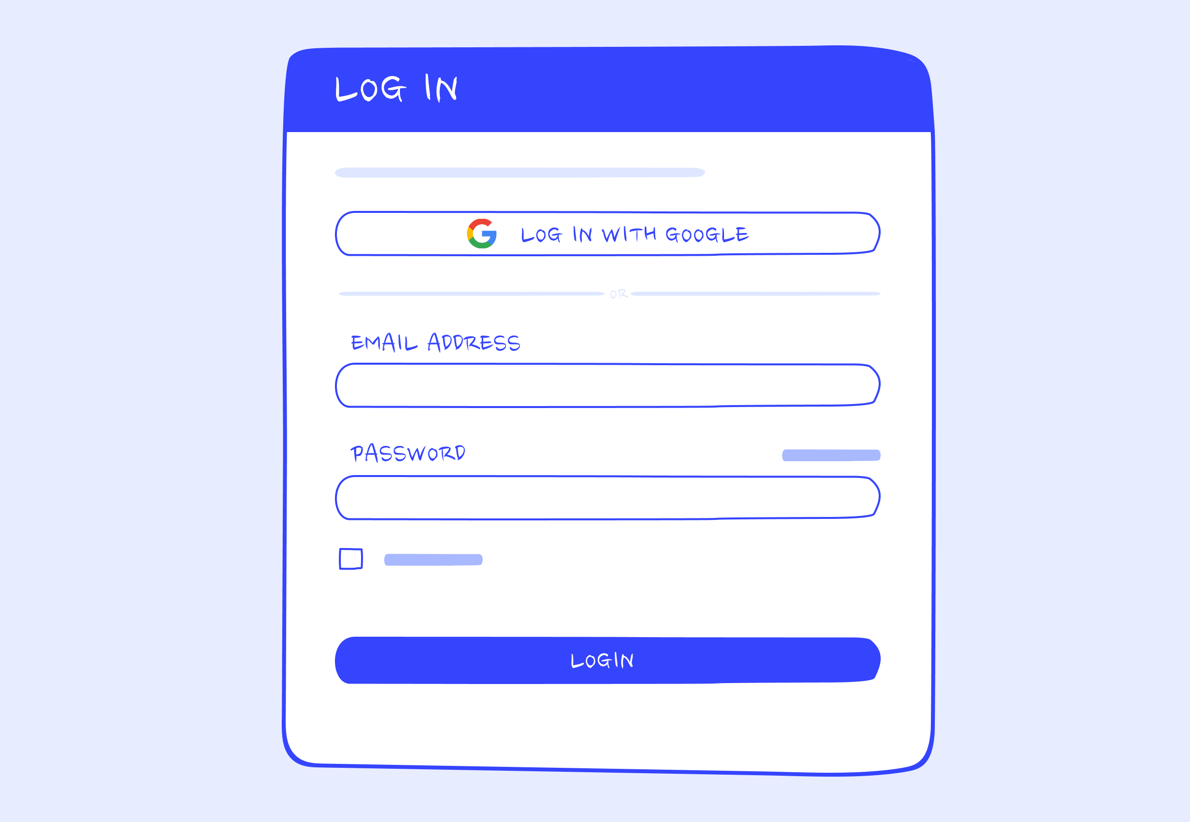 Login design example