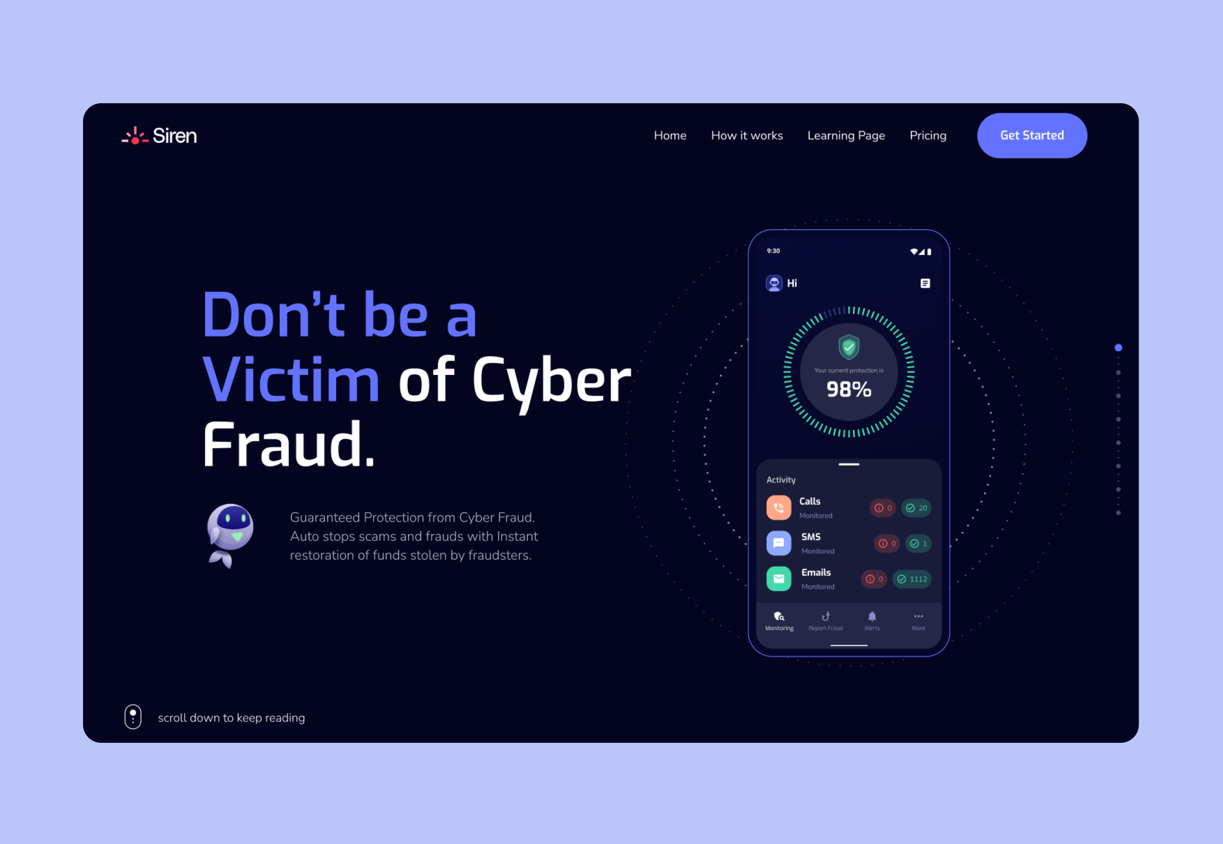 App landing page design by Merge