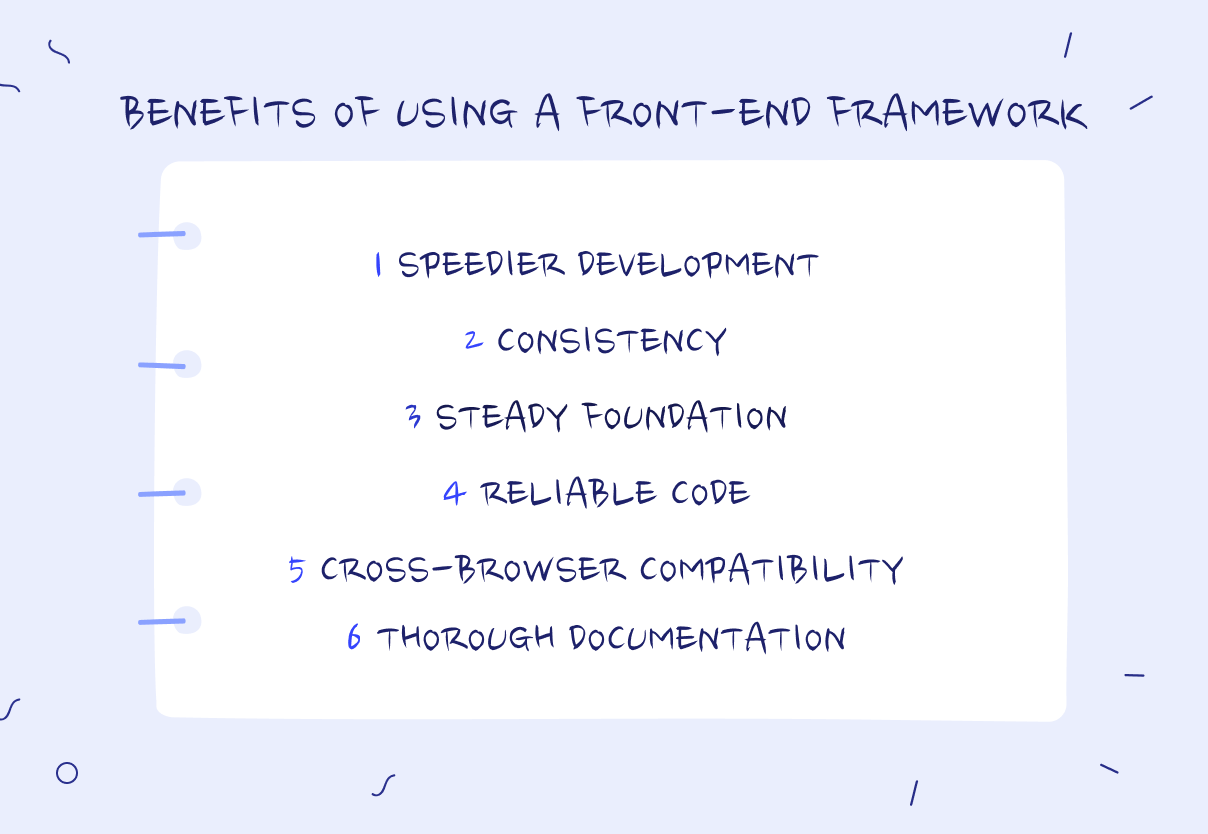 Benefits of using a front-end framework