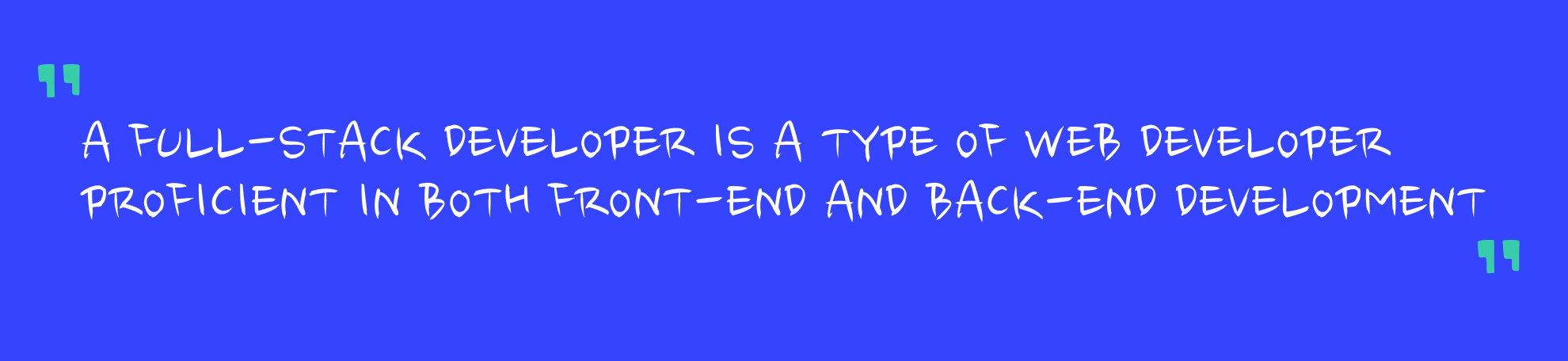What a full-stack developer does