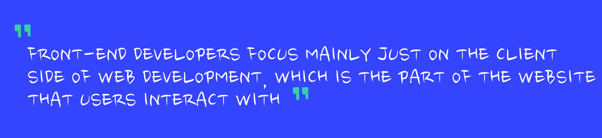 What a front-end developer does