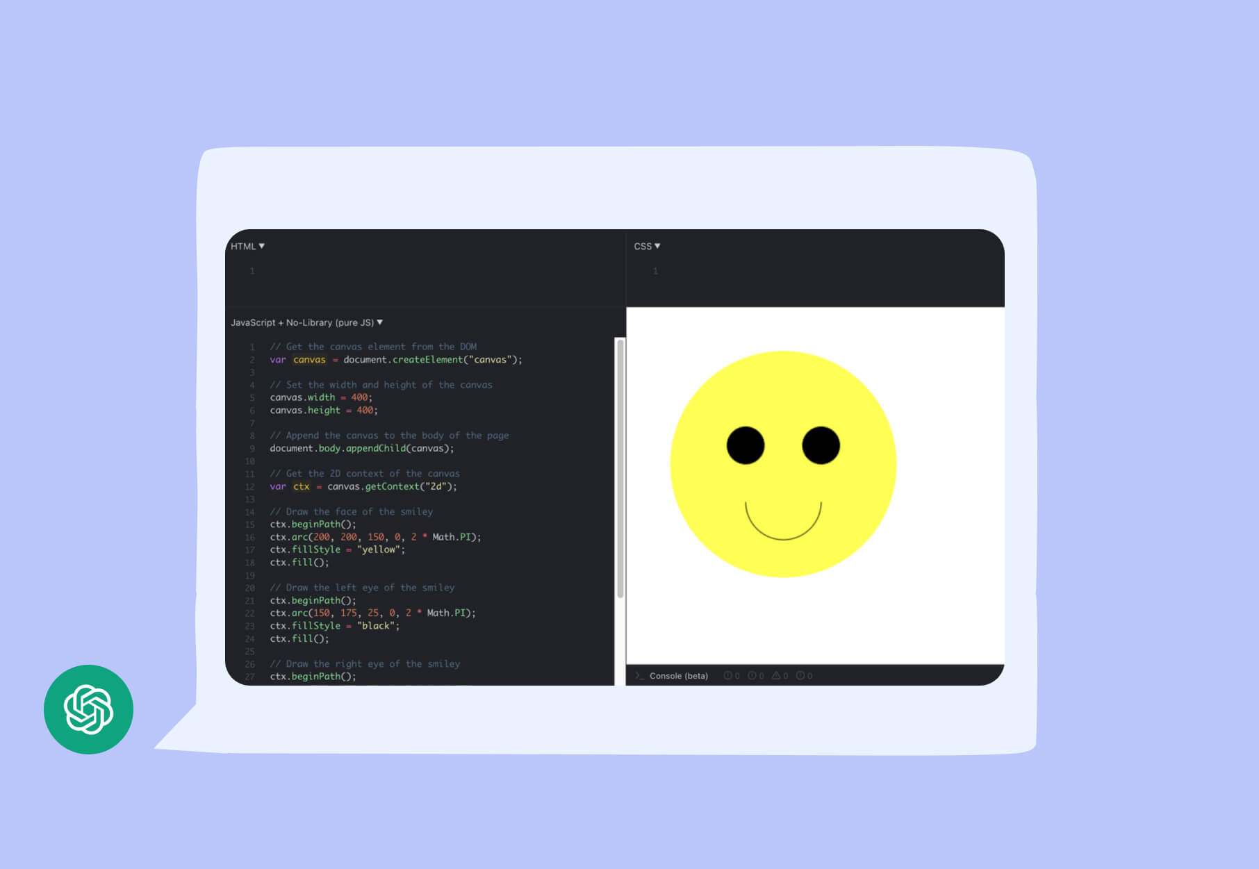Javascript code by ChatGPT