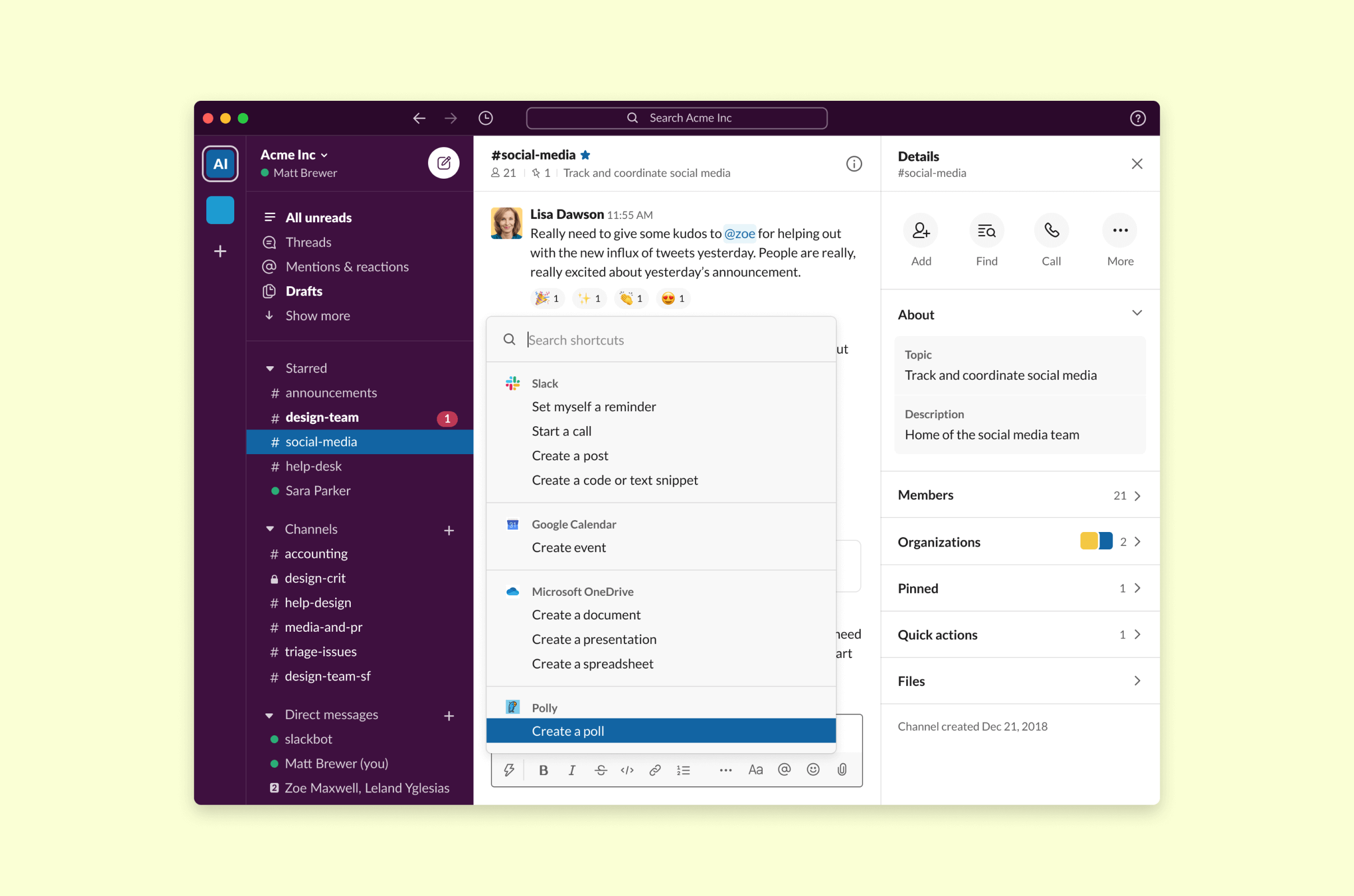 Slack UI
