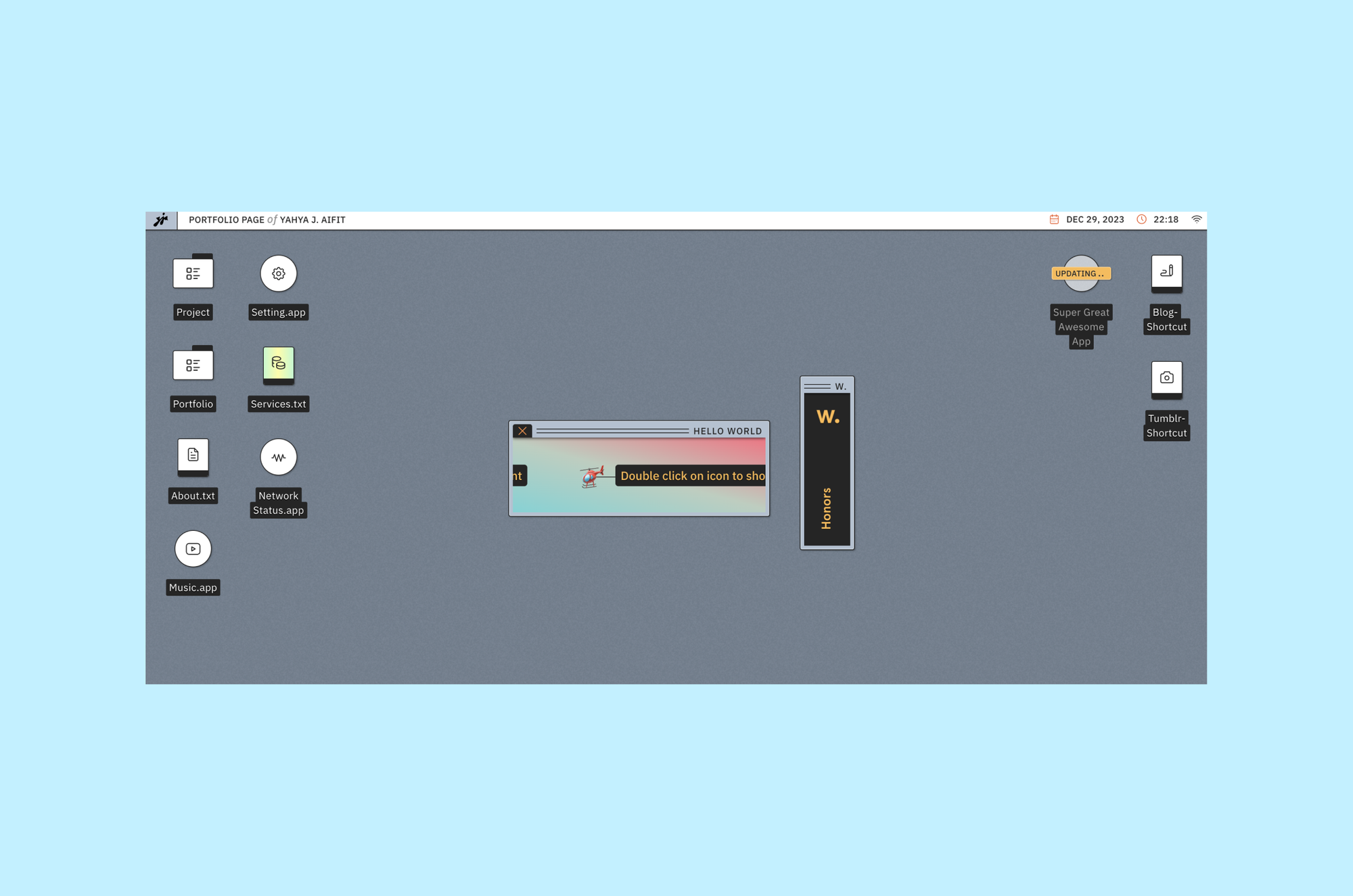 Retro website design by Yahya J. Aifit
