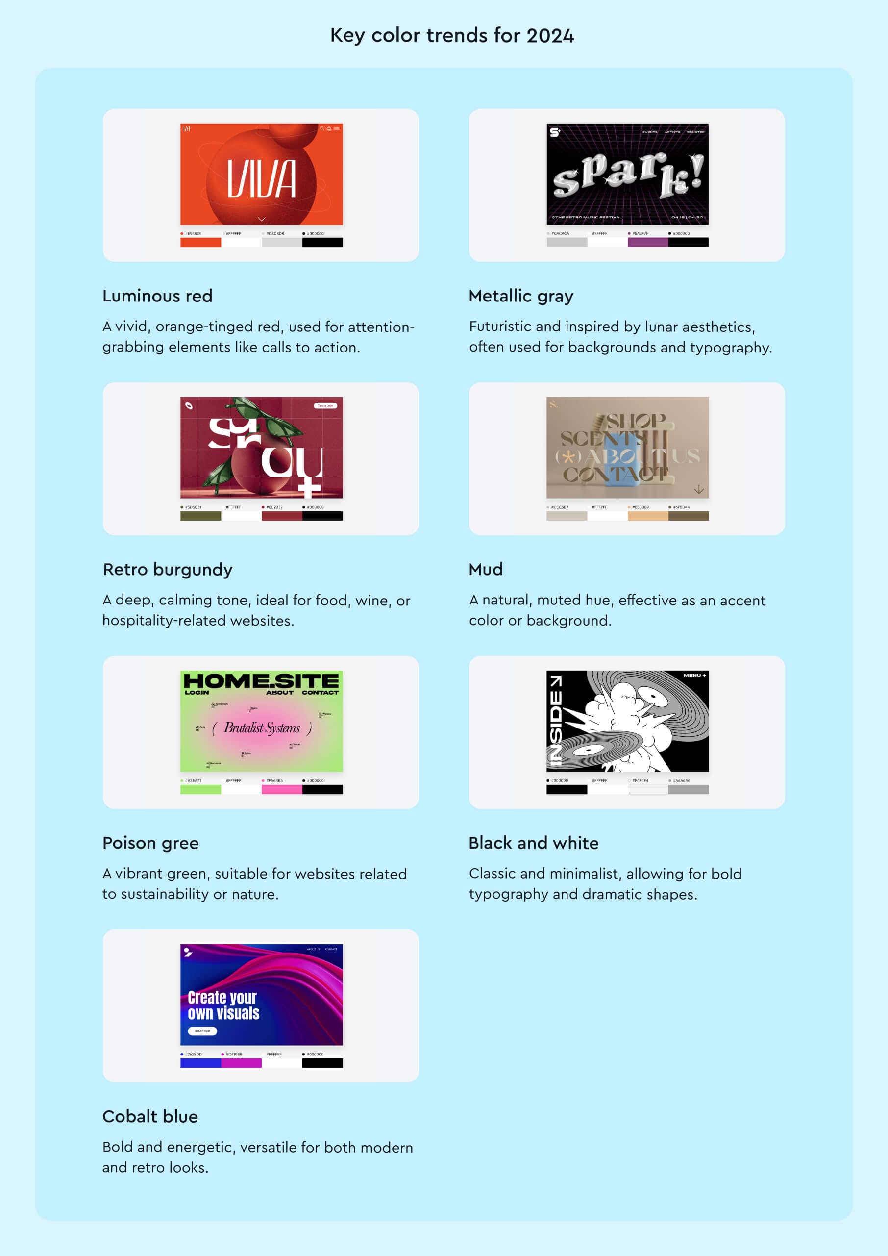 Key color trends 2024