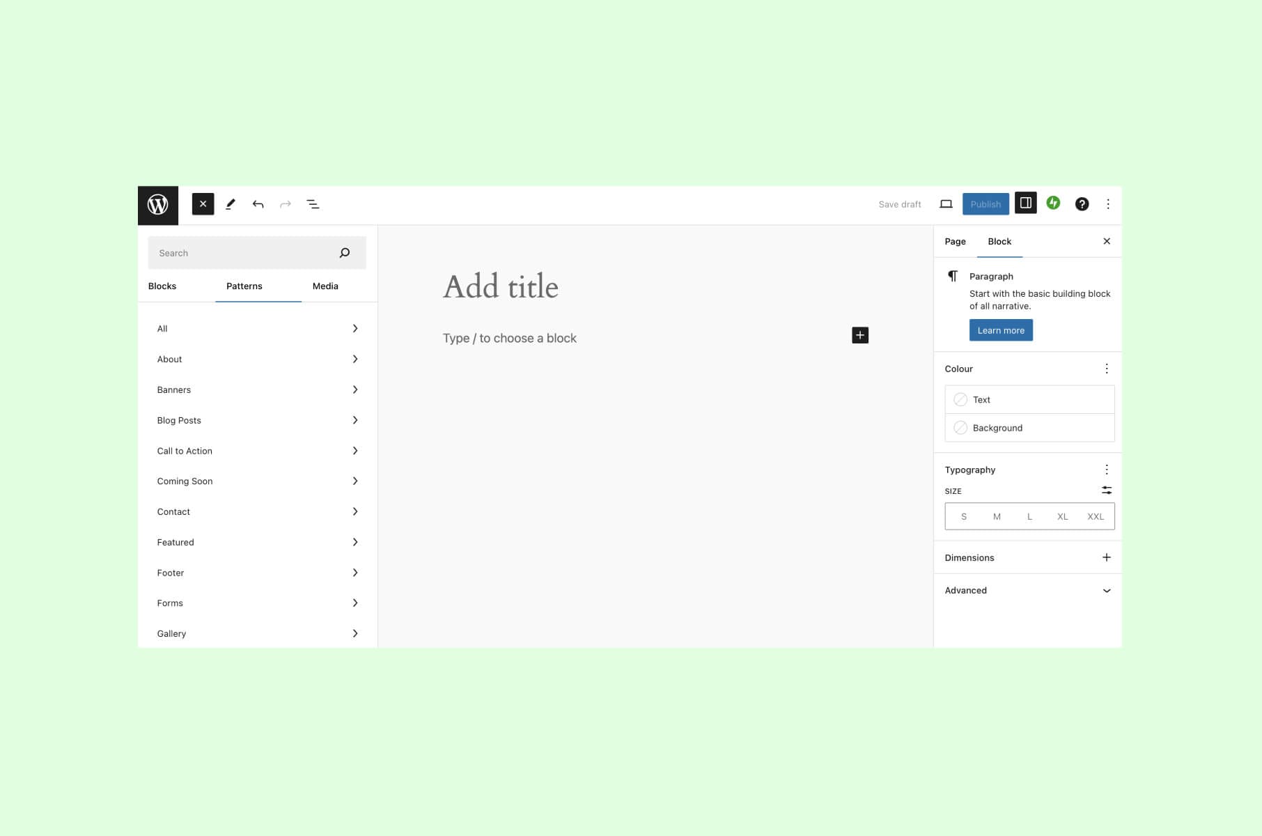 WordPress UI