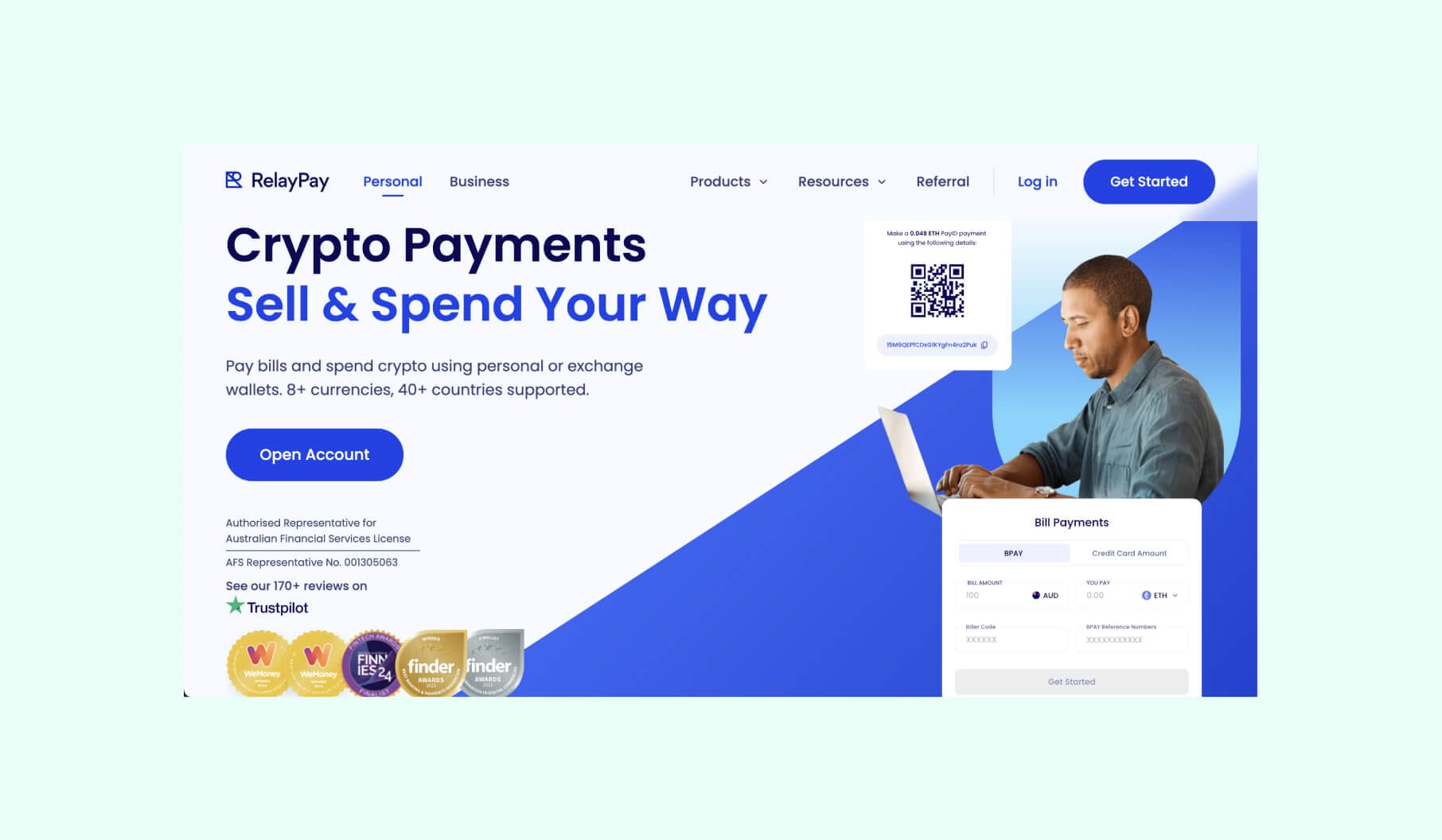 RelayPay website design