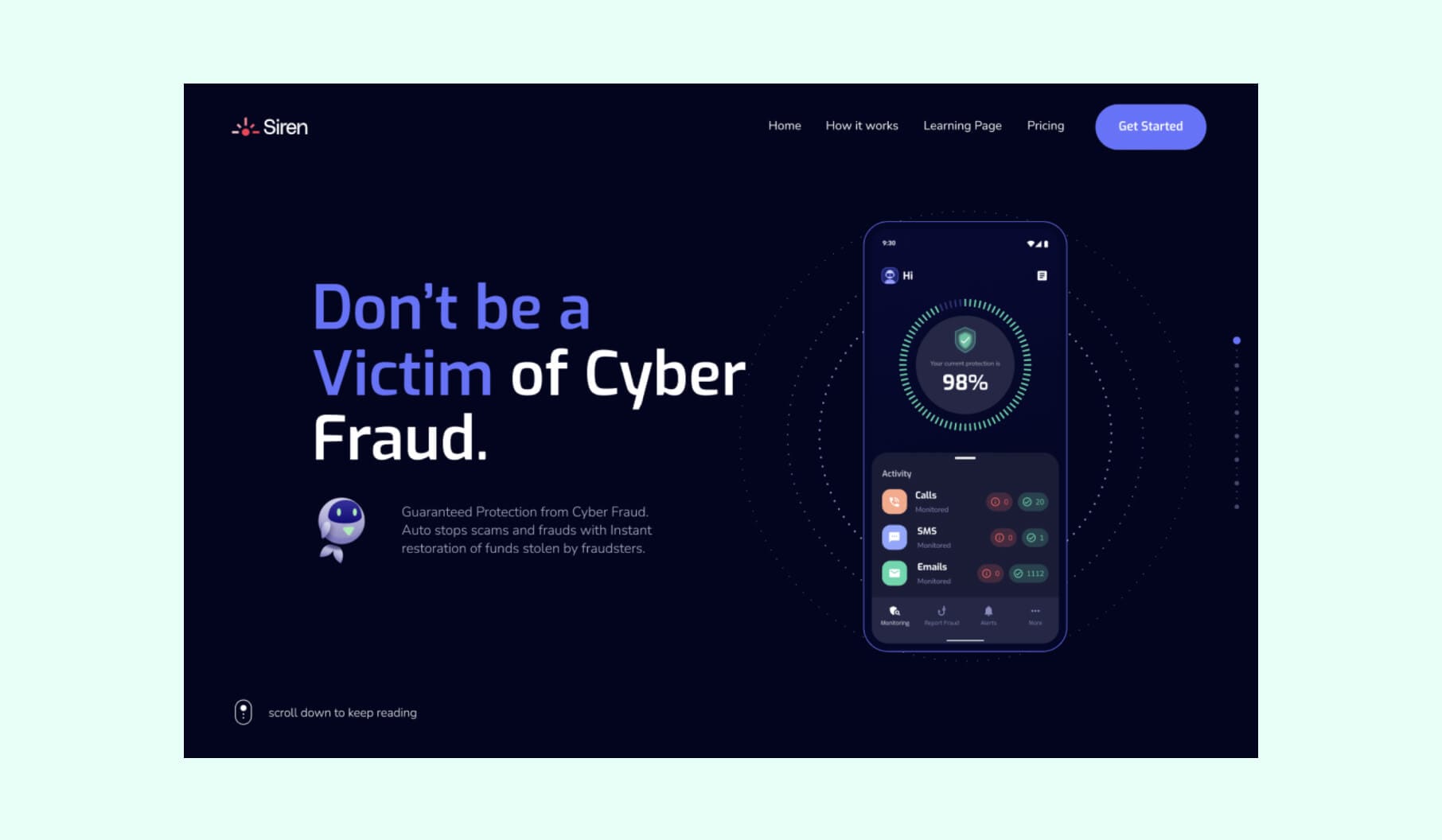 Siren website design