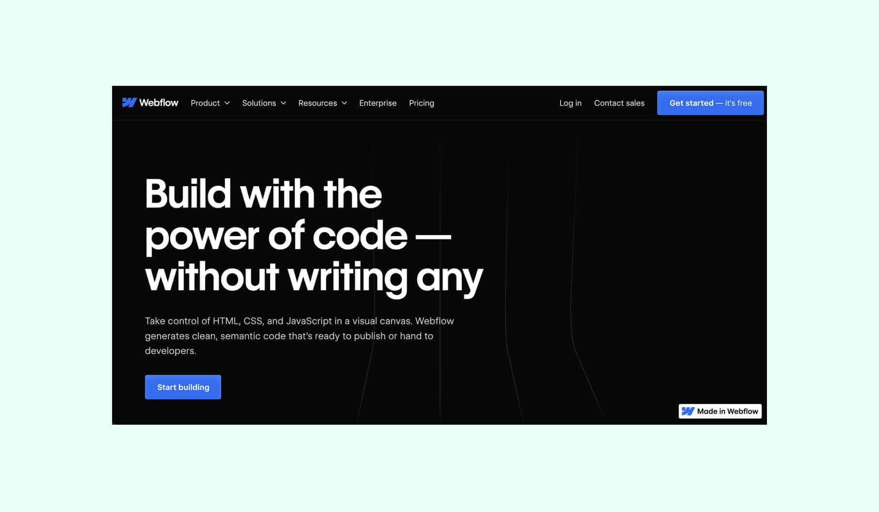 Webflow website design