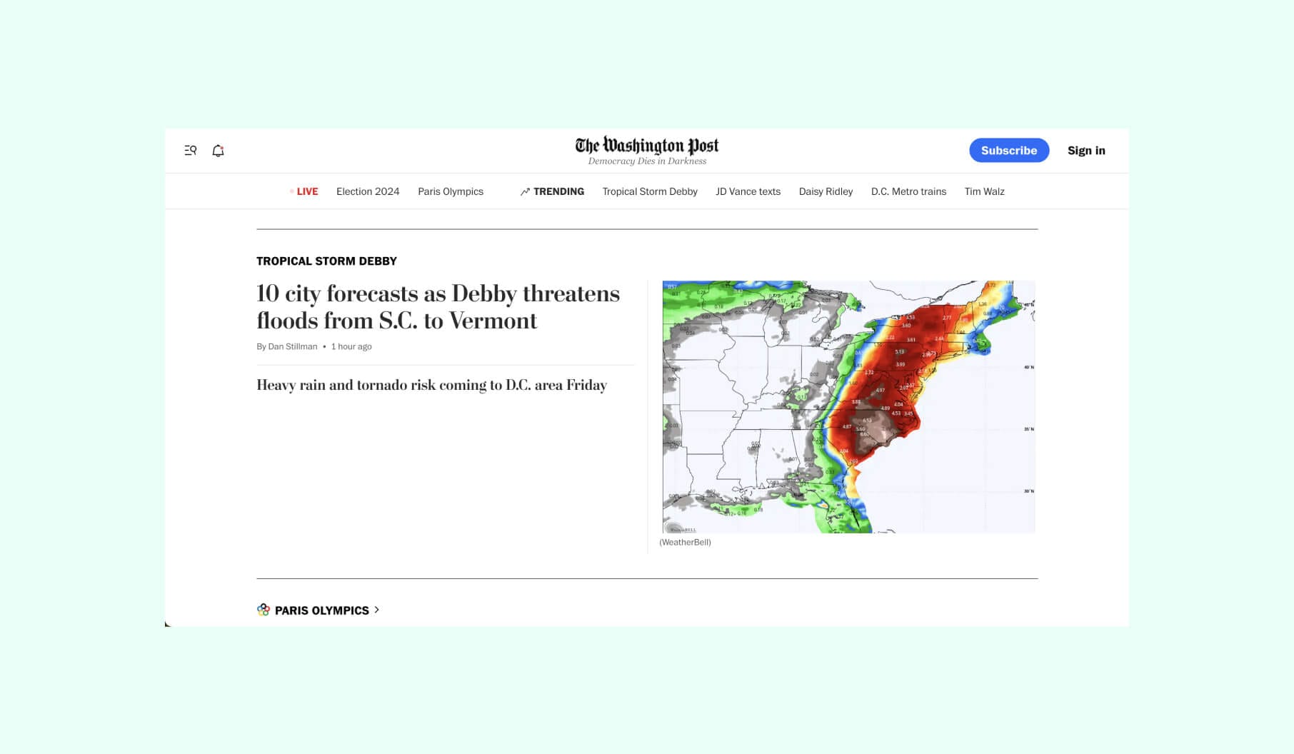 Best Next.js websites: The Washington Post