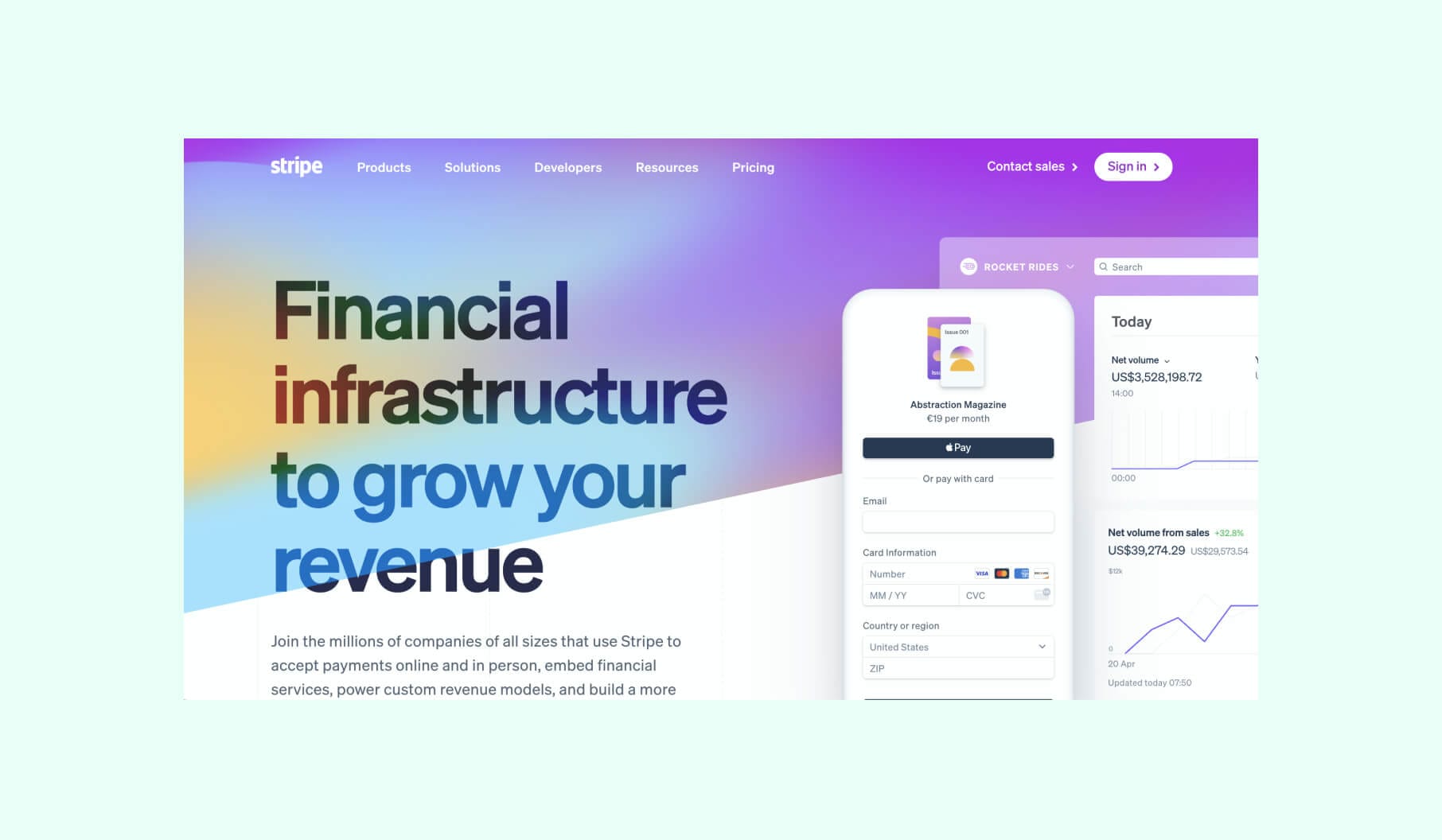 Best Next.js websites: Stripe