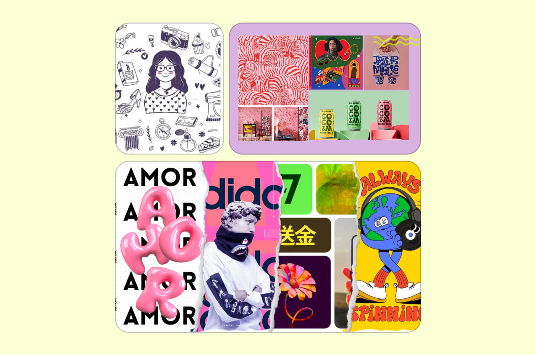 Graphic design trend 2025: Bright, unconventional, childish
