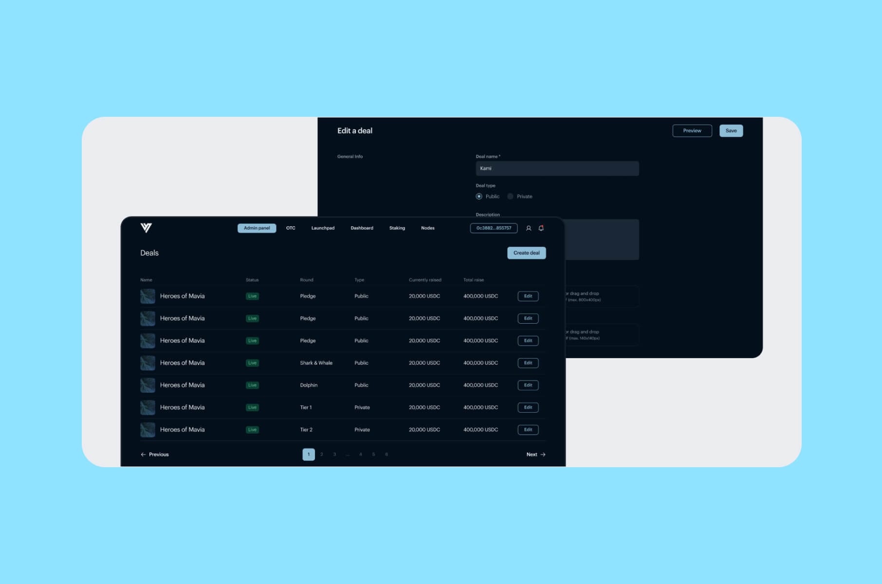 Web3 website design example - vVv