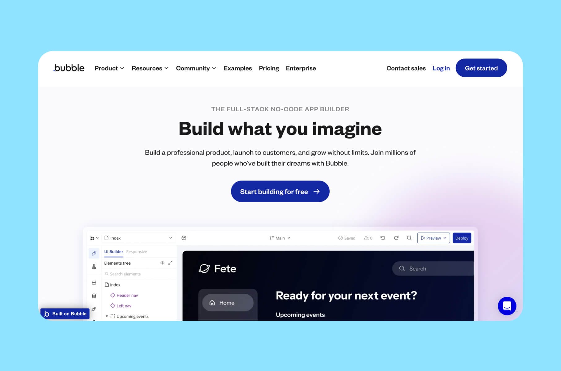 Bubble website builder