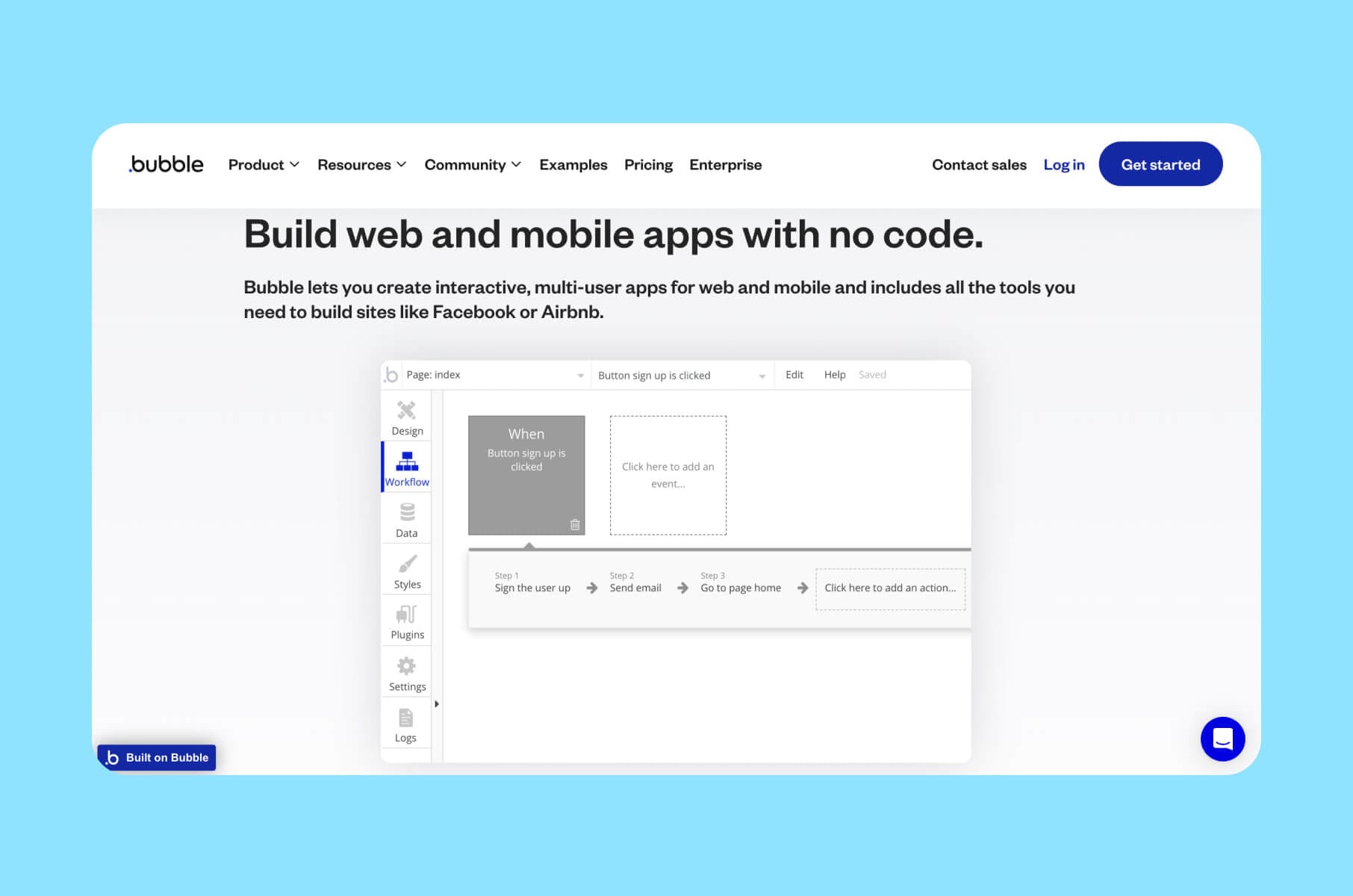 Bubble website builder
