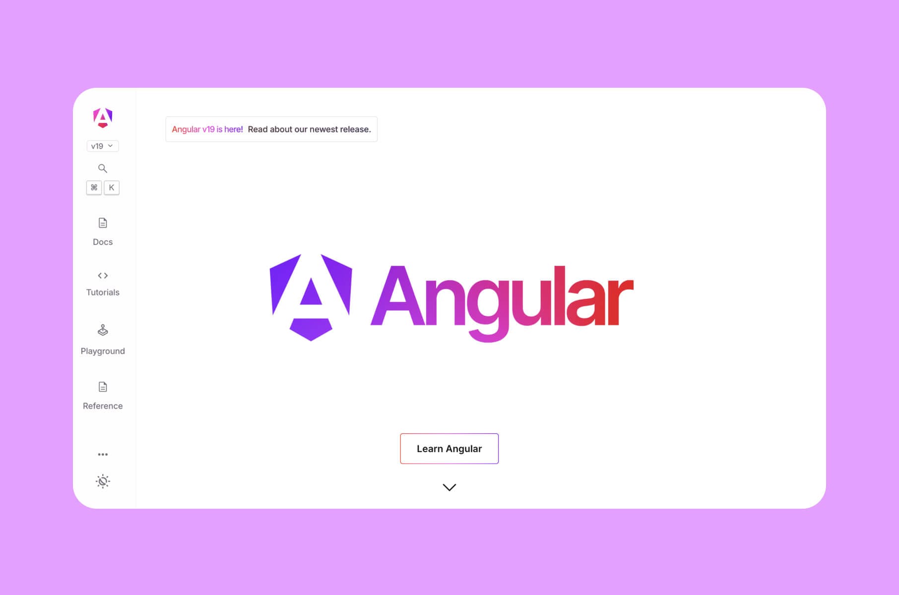 Angular frontend framework