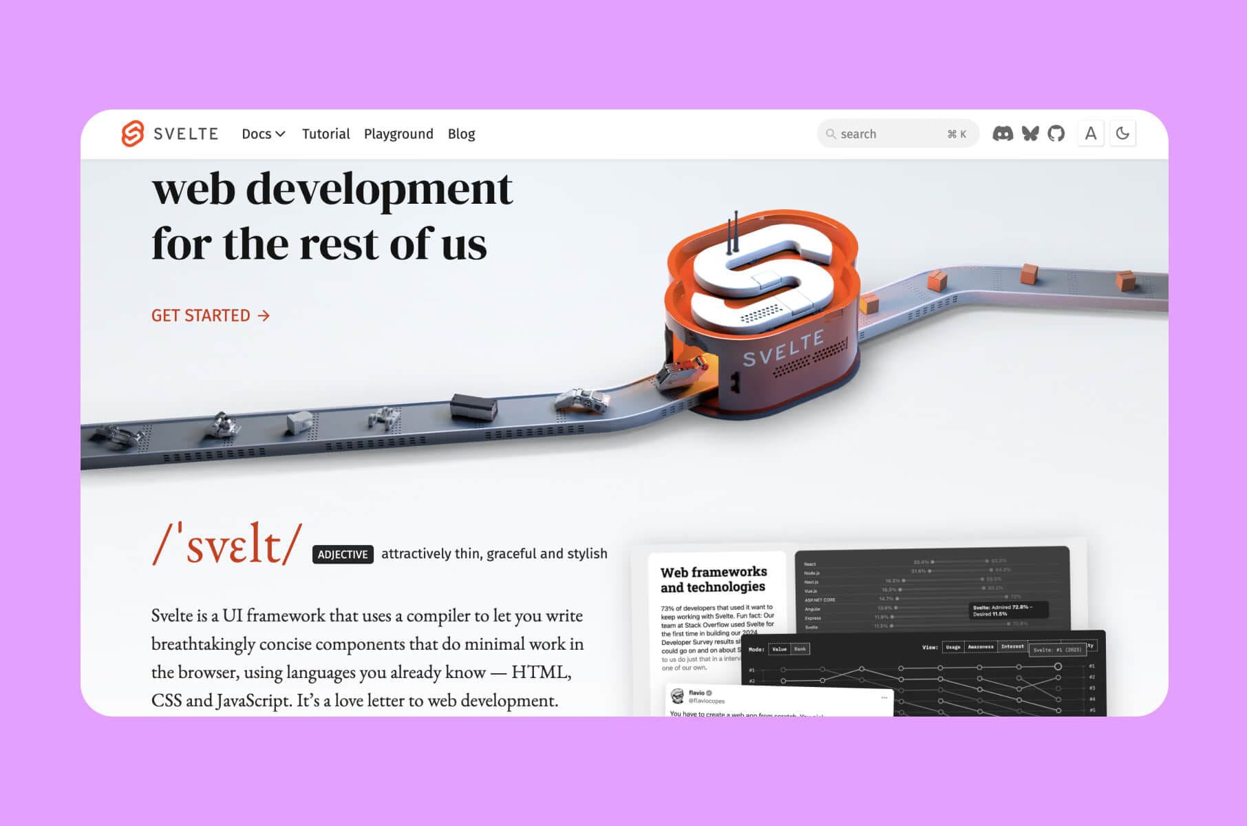 Svelte frontend framework