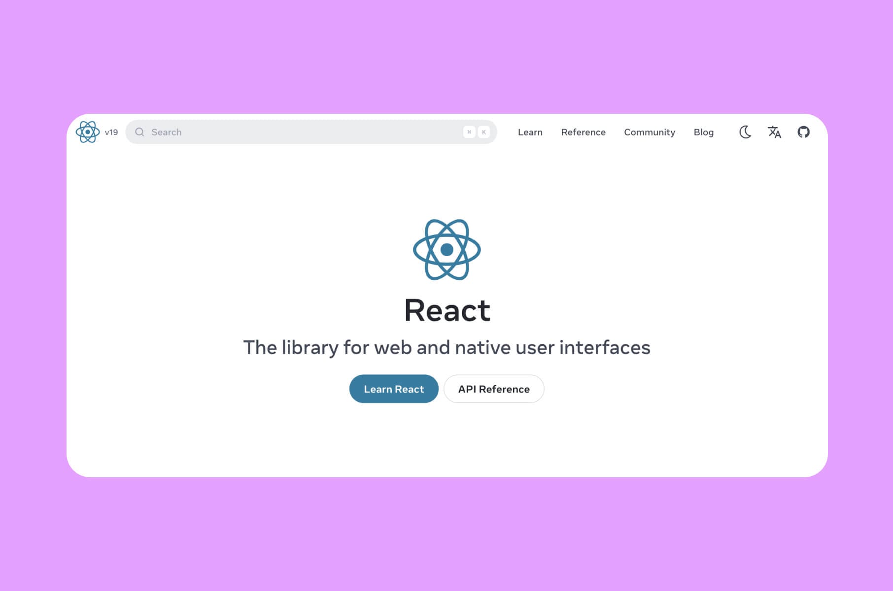 React frontend framework