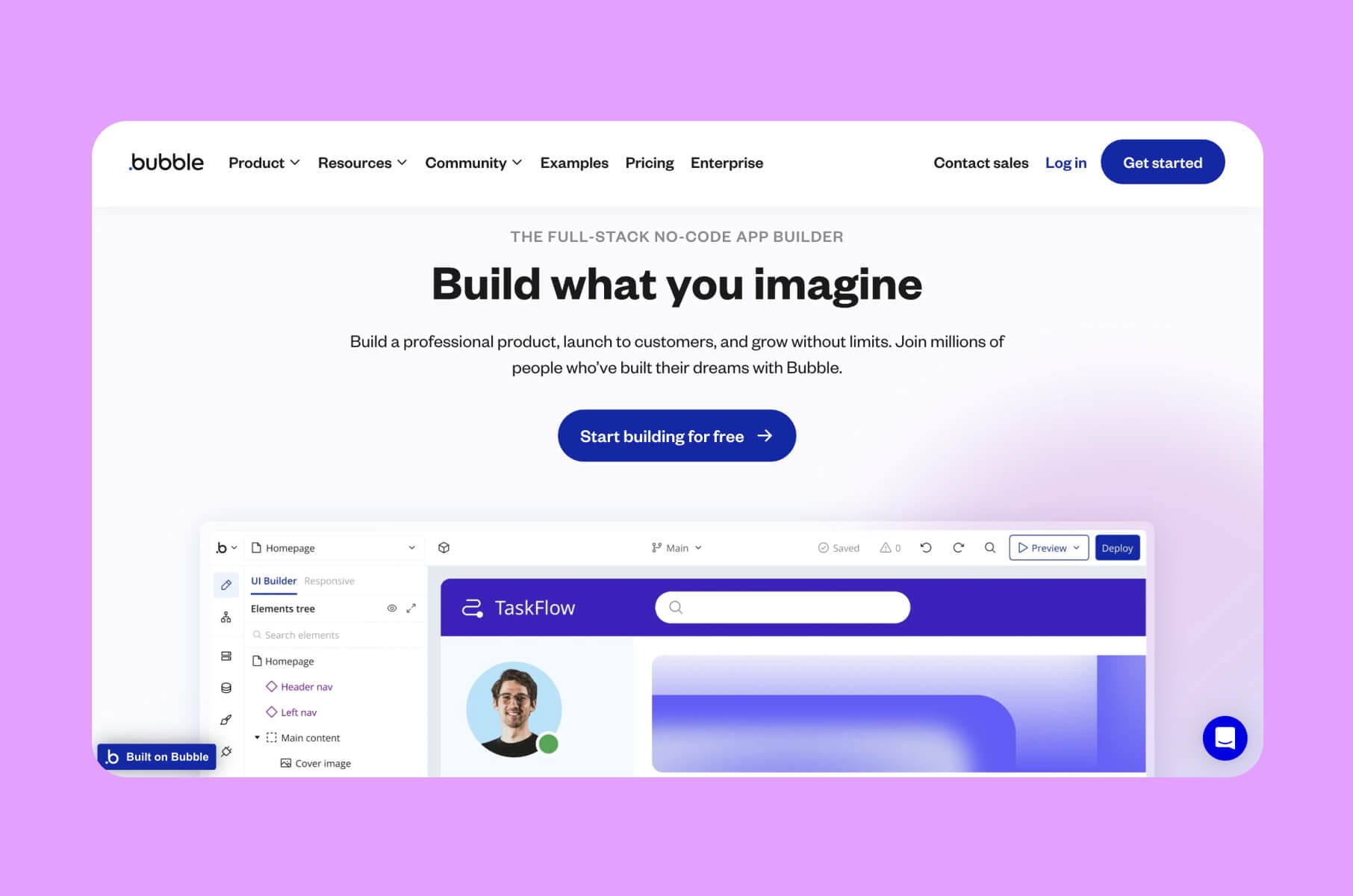 Bubble for backend-heavy apps