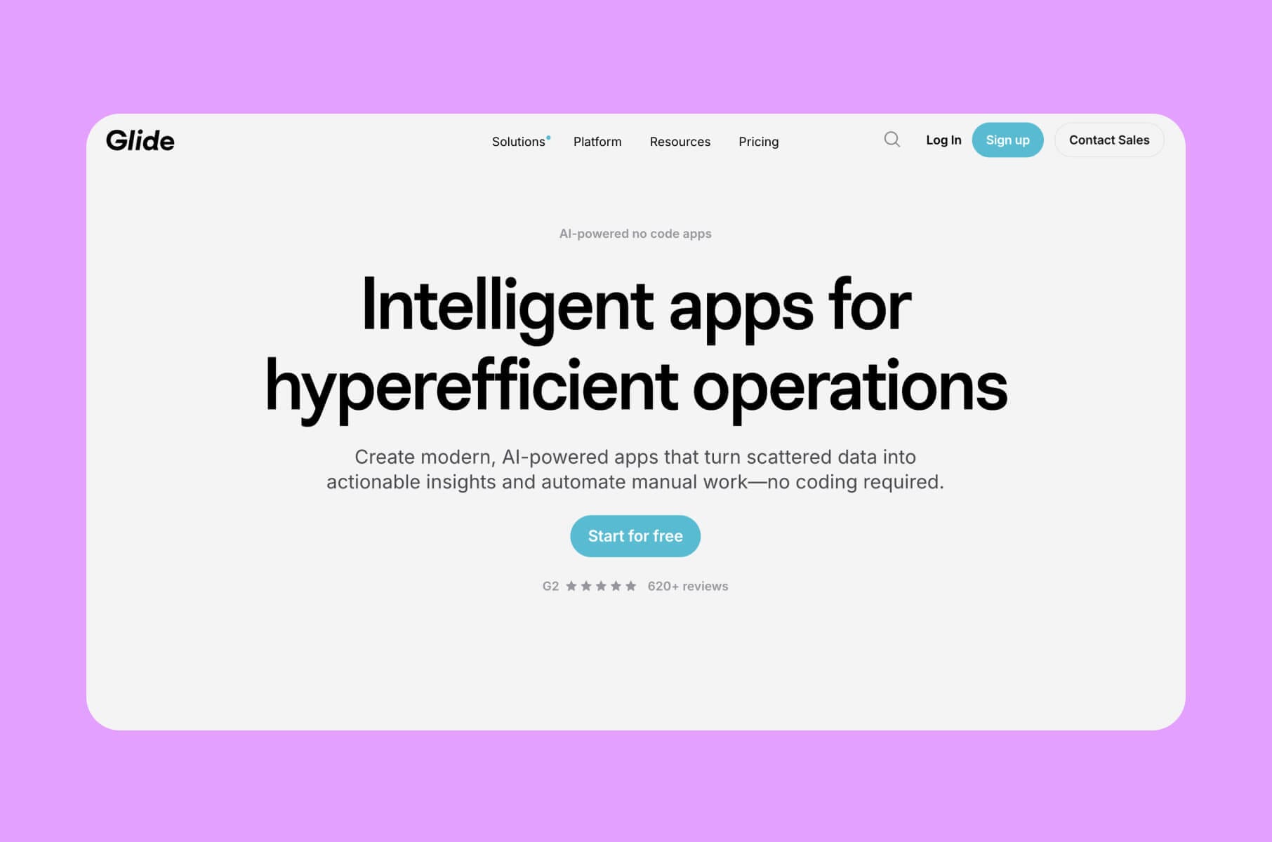 Glide for mobile apps from spreadsheets