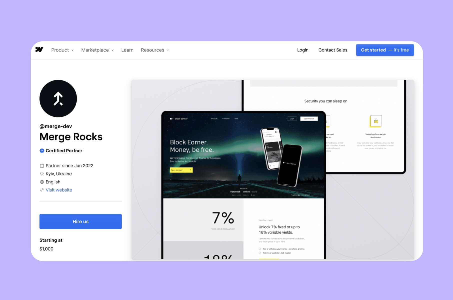Merge, a certified Webflow partner