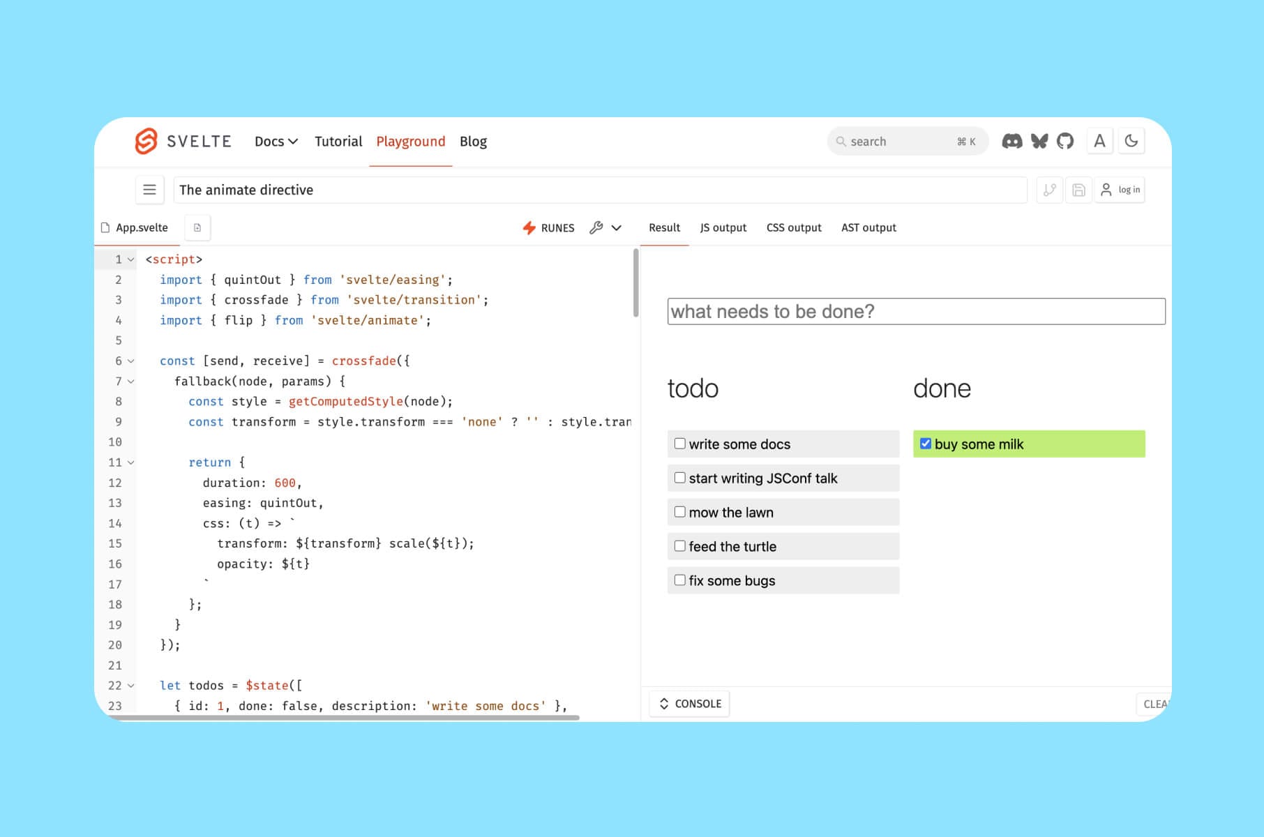 Svelte front-end framework in 2025