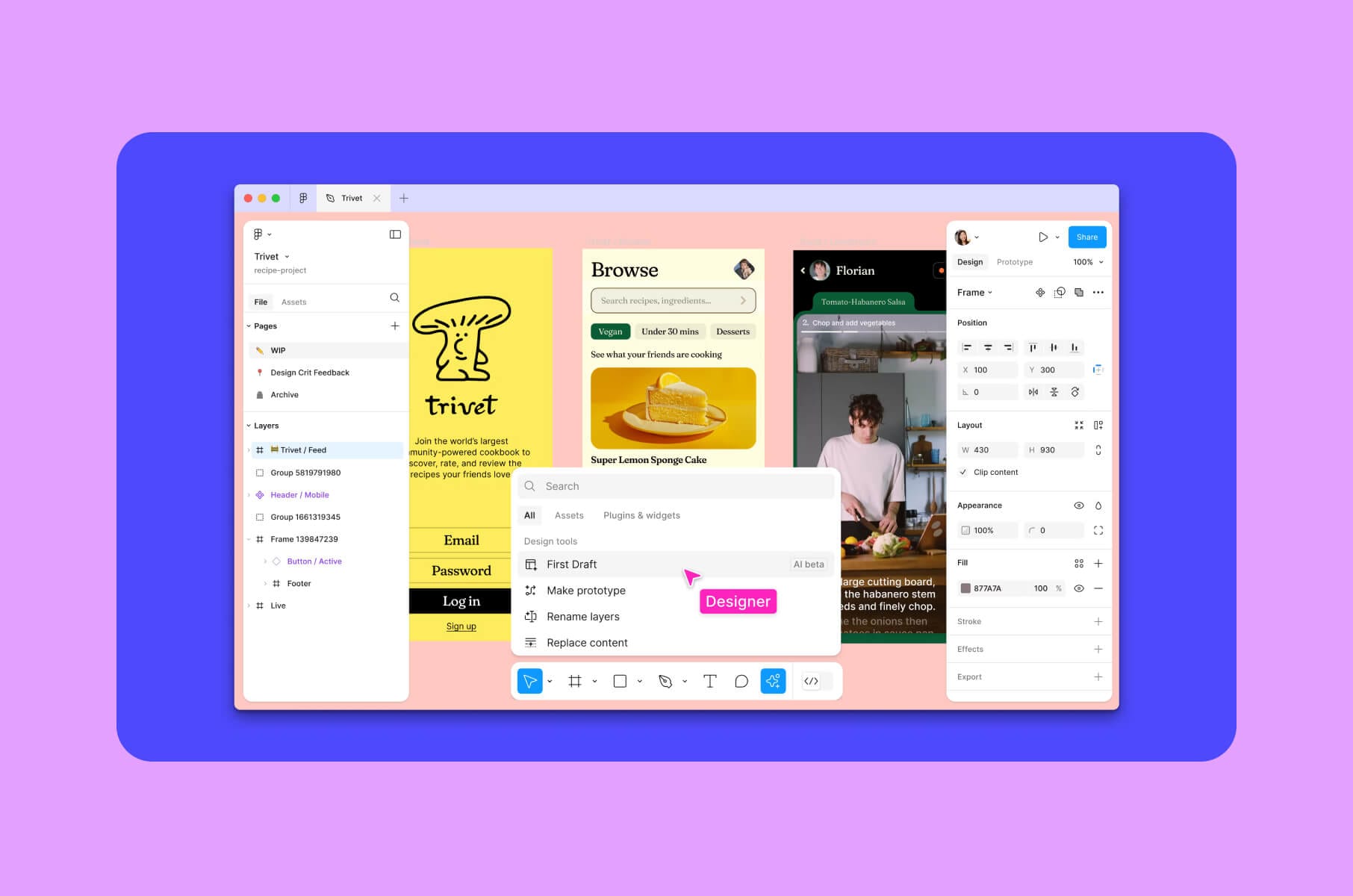 Figma AI. Generative design and plugins