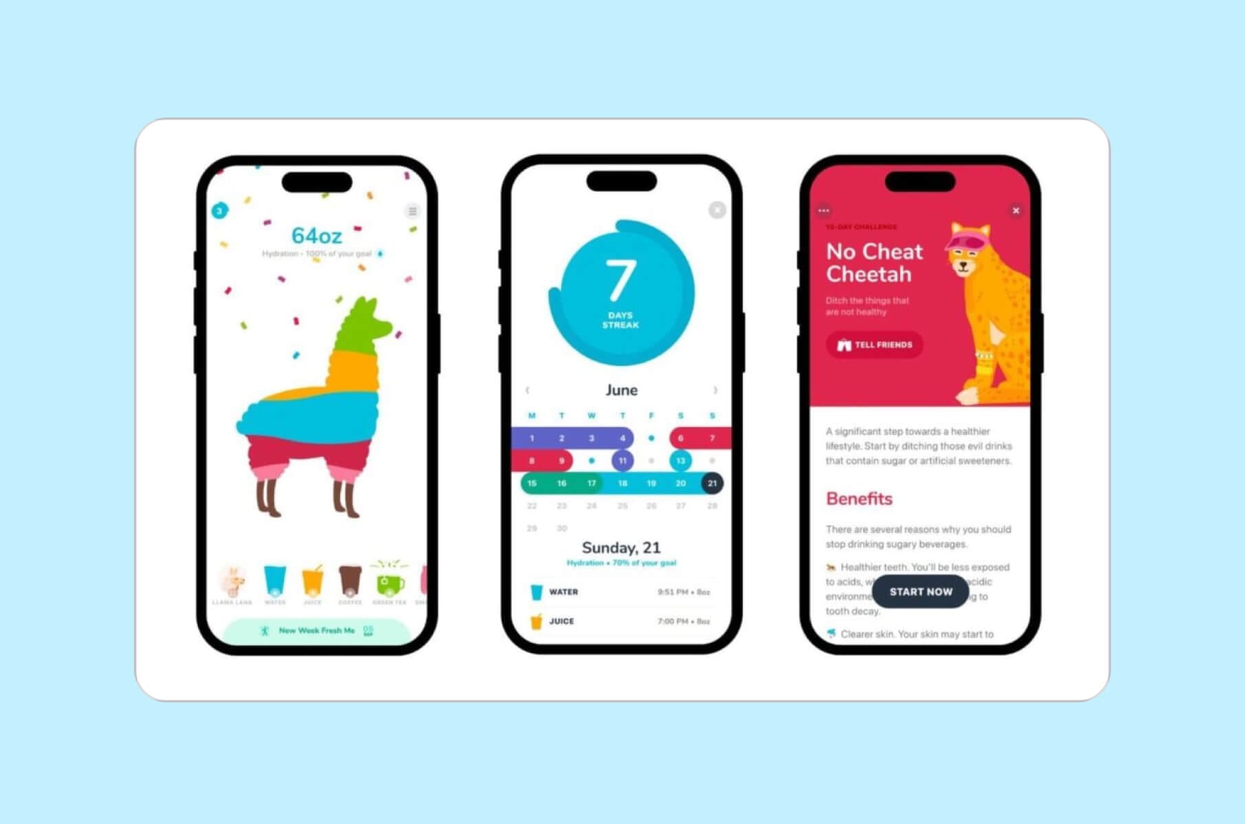 Best health app design: Waterllama