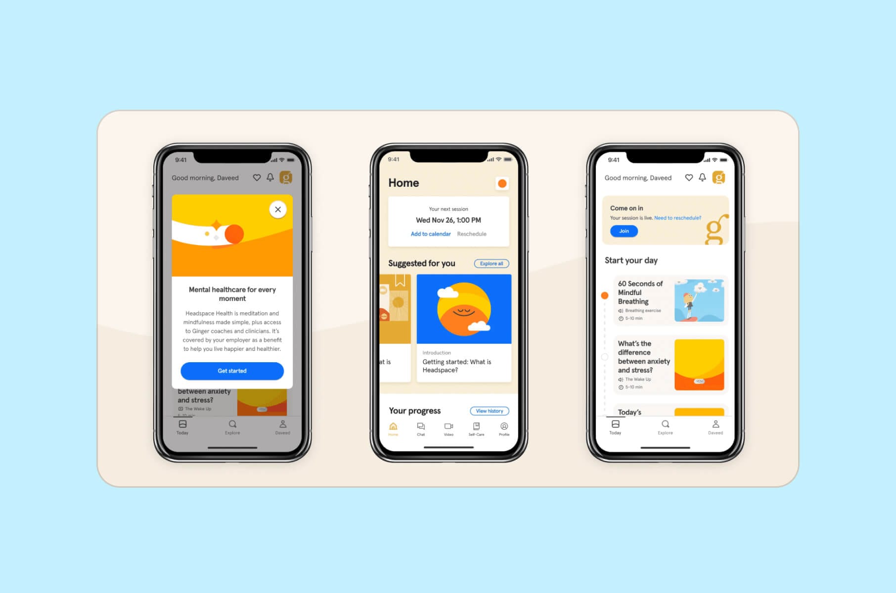 Best health app design: Headspace