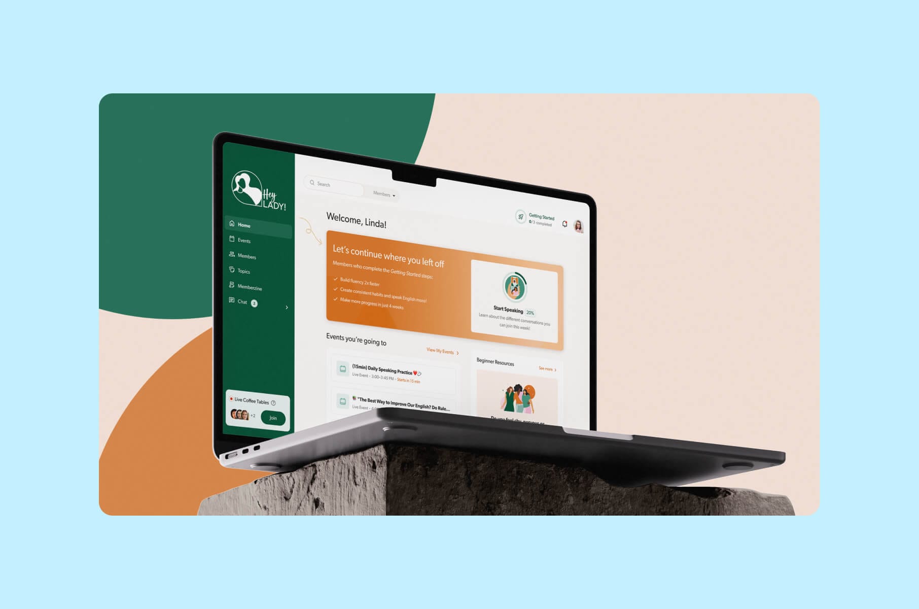 Best designed Edtech platforms: HeyLady