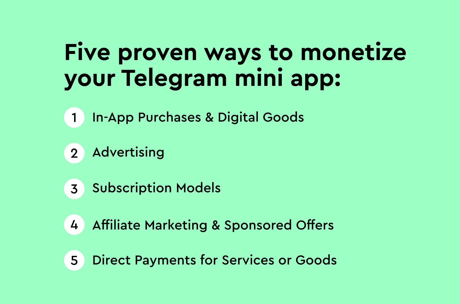 5 proven ways to monetize your Telegram mini app