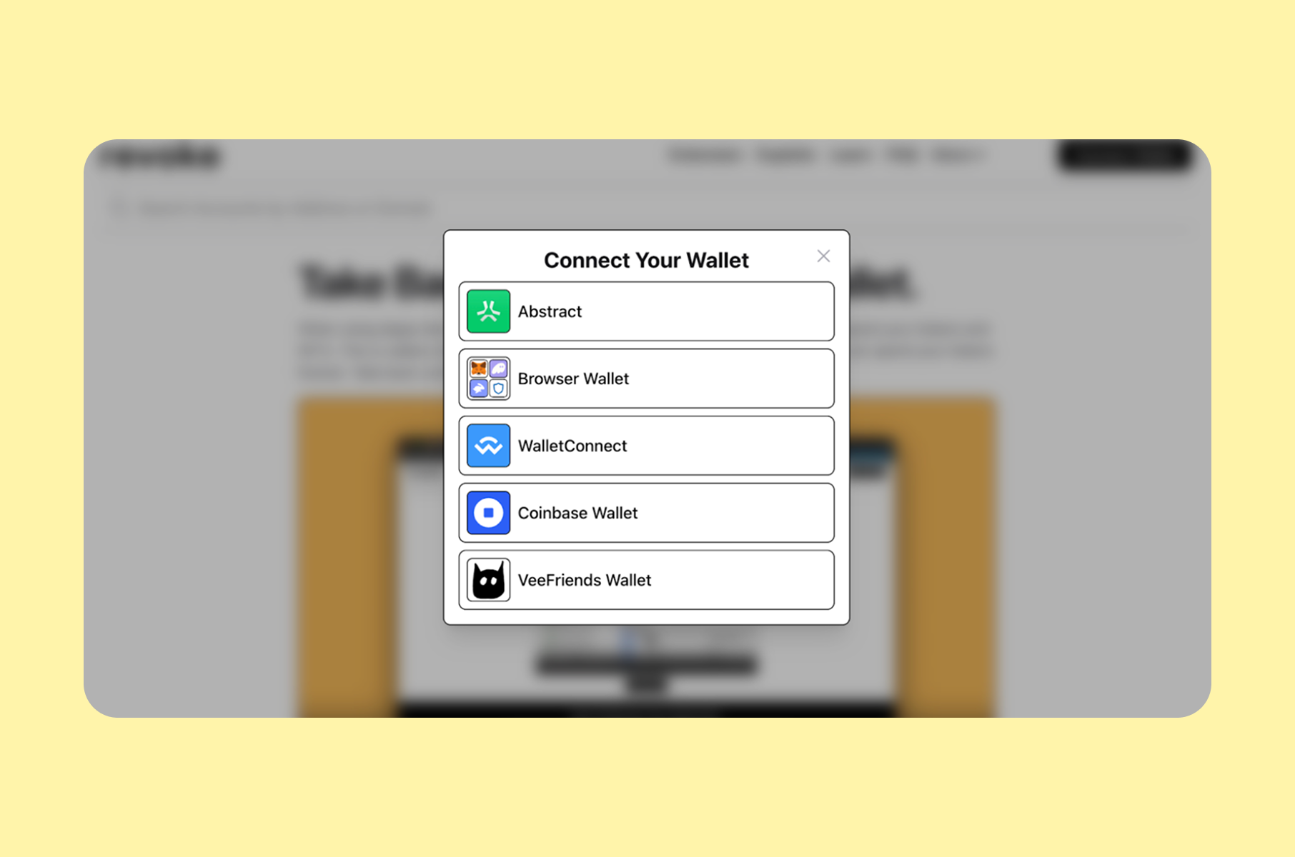 Best Web3 websites: example of wallet embedding 